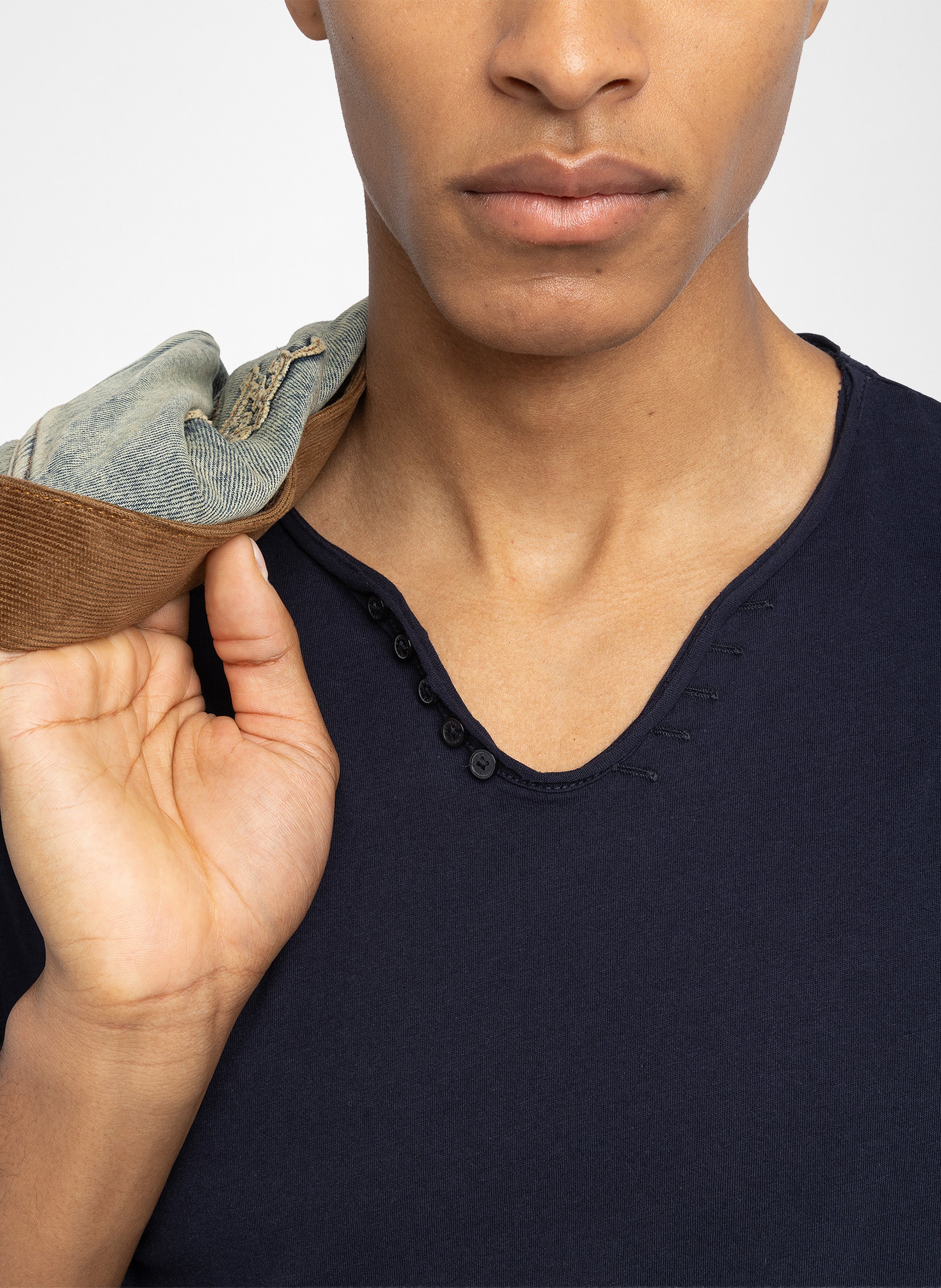 Regular-fit round-neck cotton T-shirt ZADIG&VOLTAIRE Blue