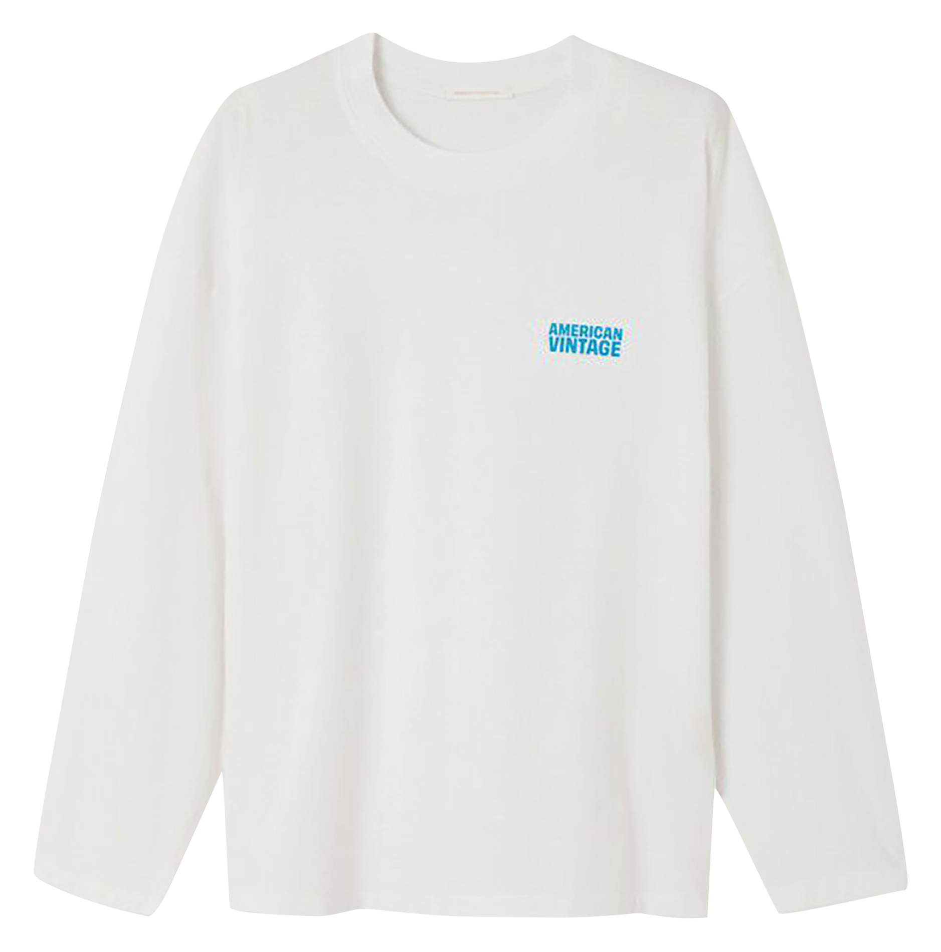 Oversize-T-Shirt aus Baumwolle mit Rundhalsausschnitt AMERICAN VINTAGE Weiss