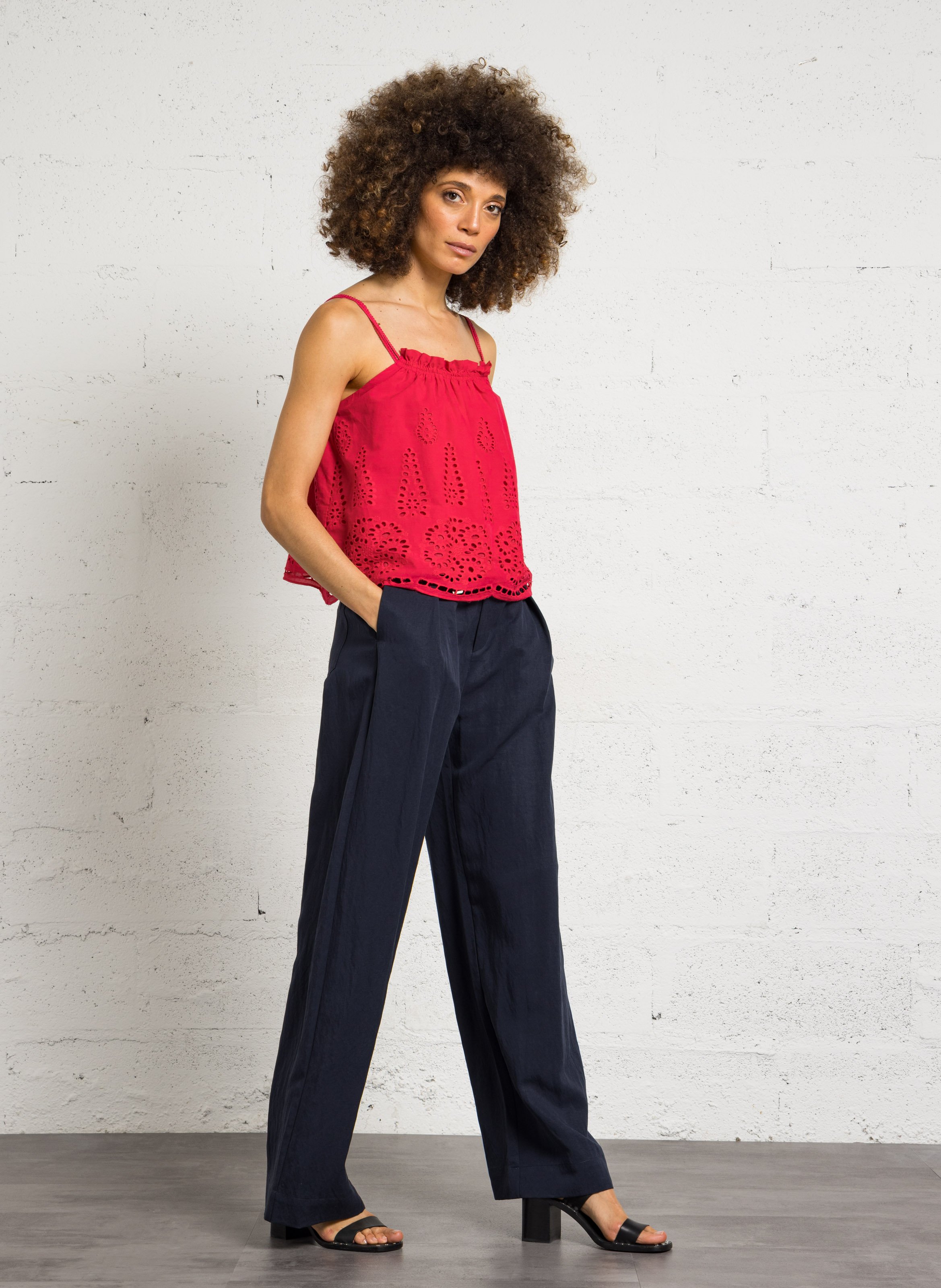 Pantalon large  SUNCOO Bleu