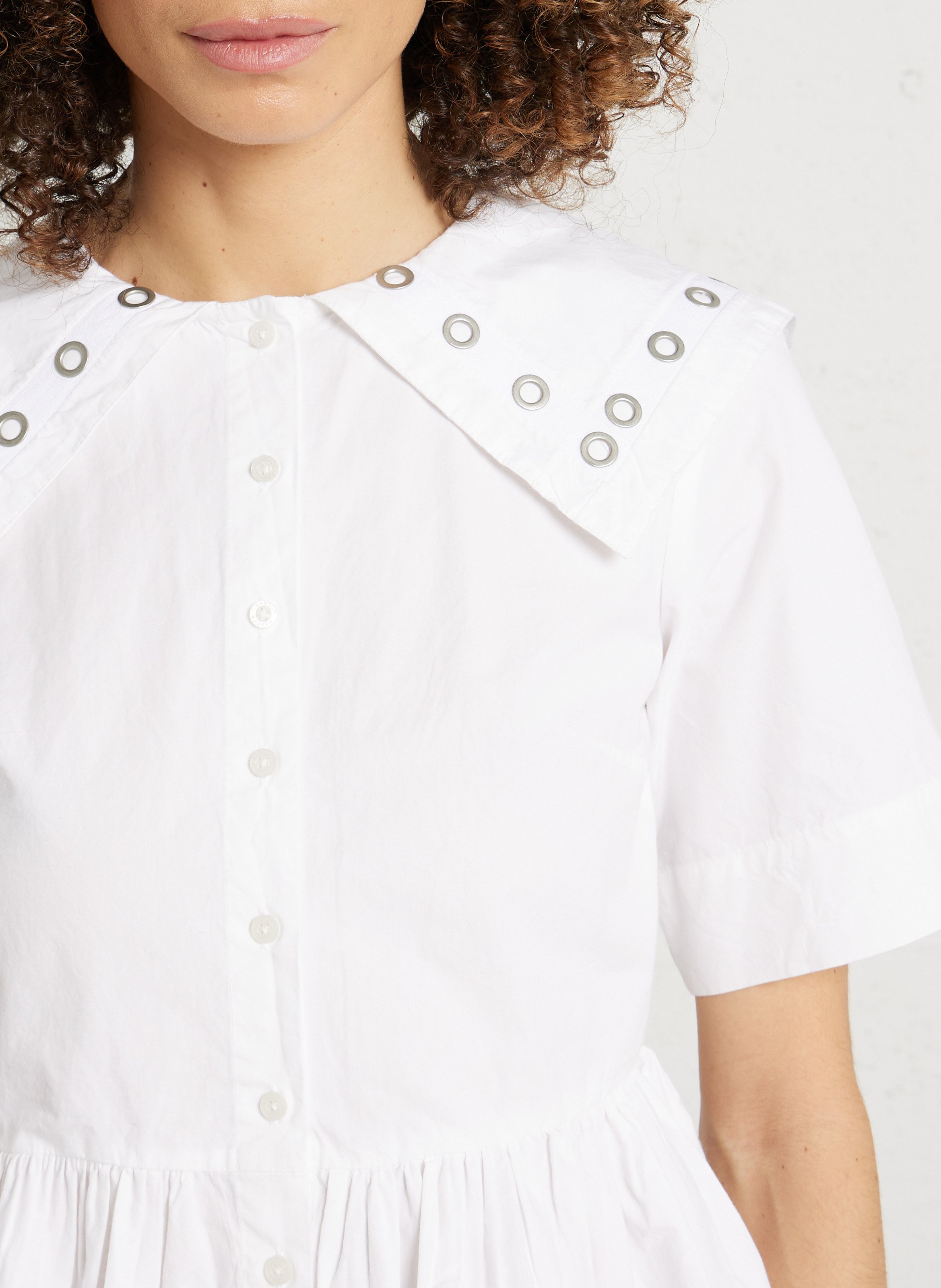 Gerade geschnittenes Hemd aus Bio-Baumwolle DAMSON MADDER Weiss