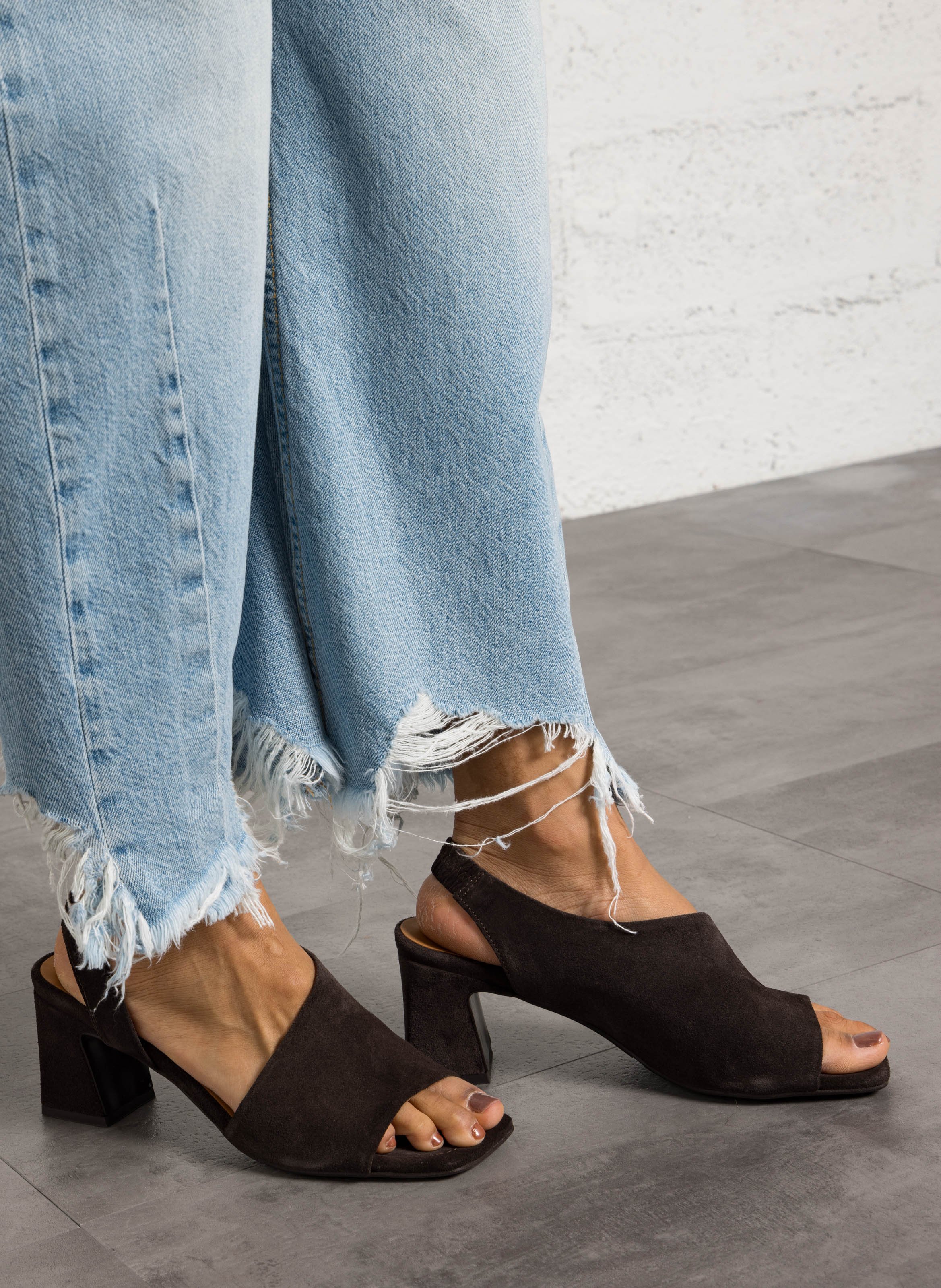 Flache Leder-Mules BILLI BI Braun