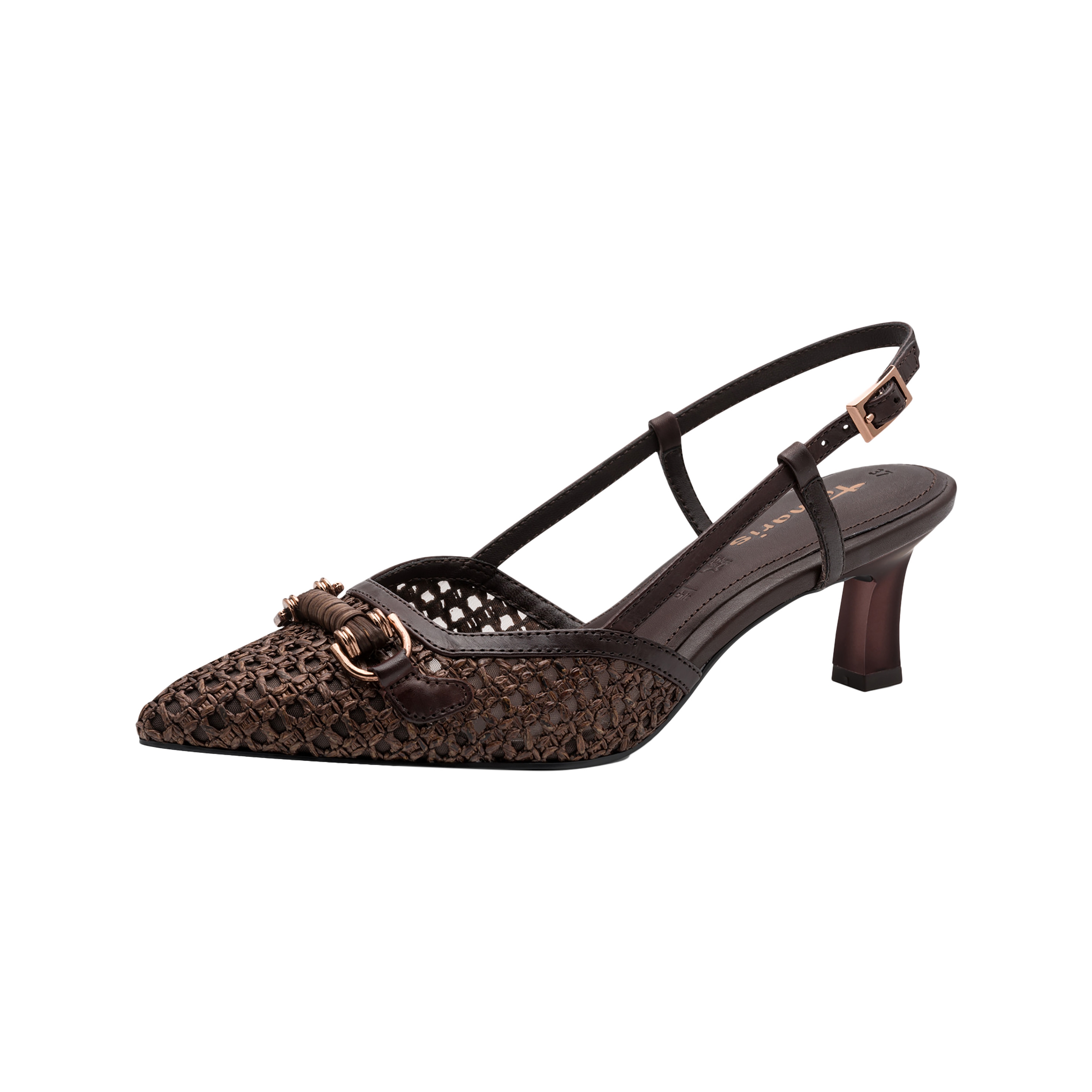 Leather high-heeled pumps TAMARIS Brown