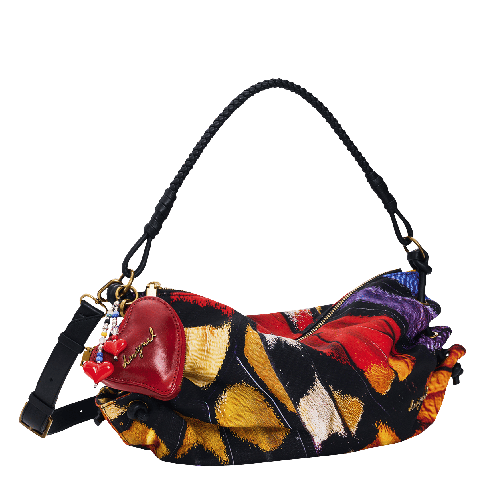Sac porté épaule zippé imprimé DESIGUAL Multicolore