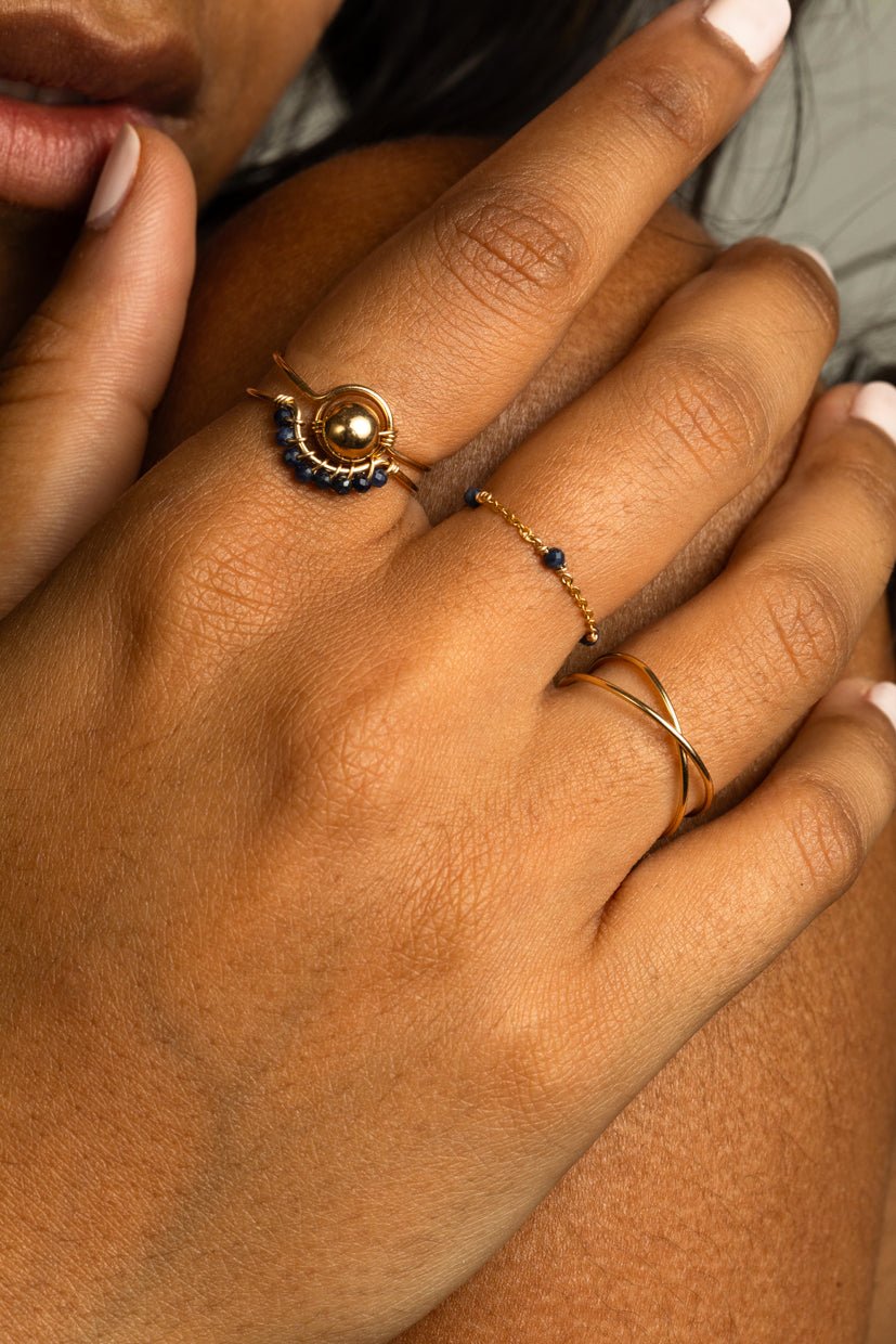 Bague frida - saphir YAY Bleu