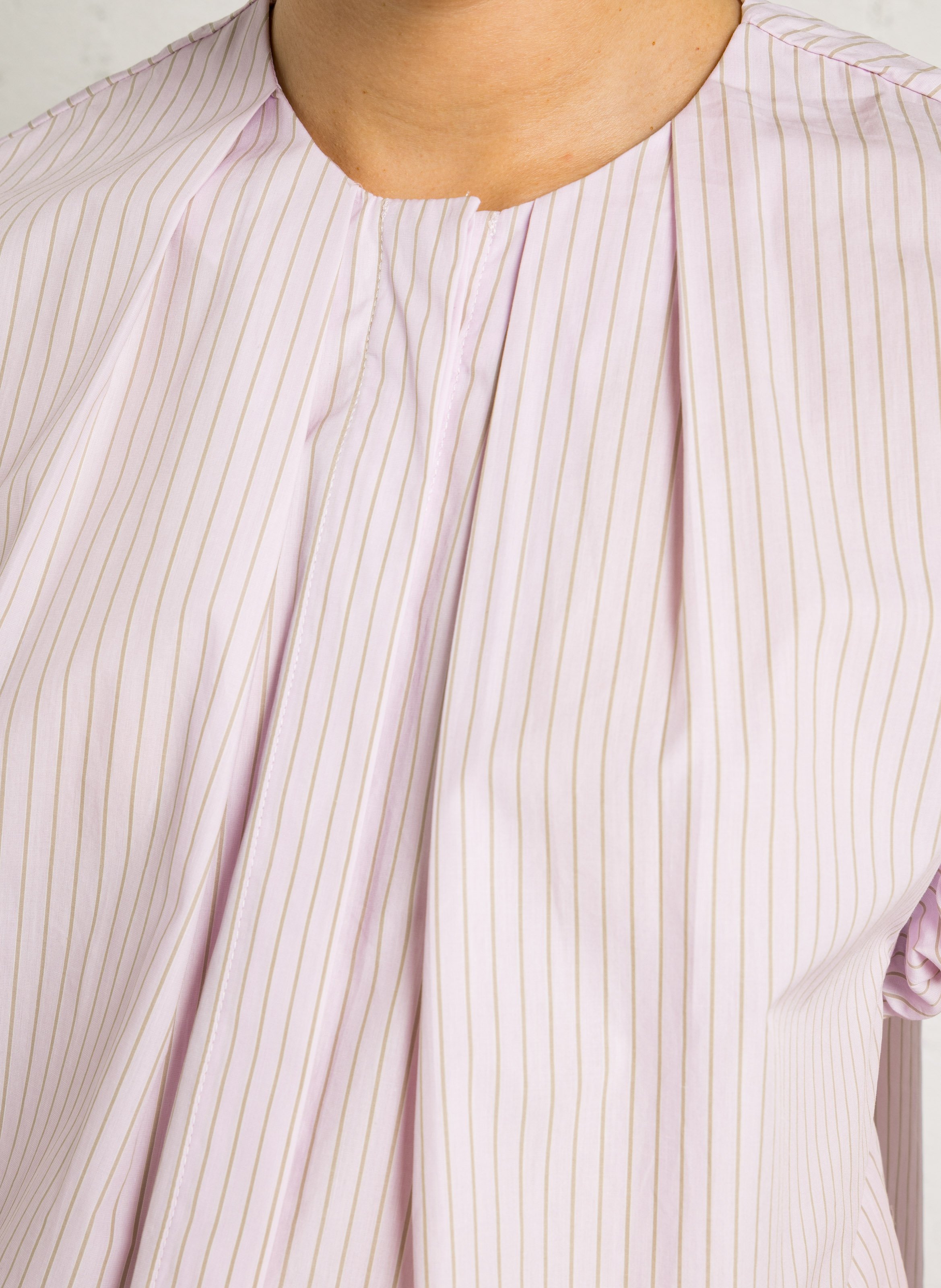 Blouse à rayures col rond JC SOPHIE Rose