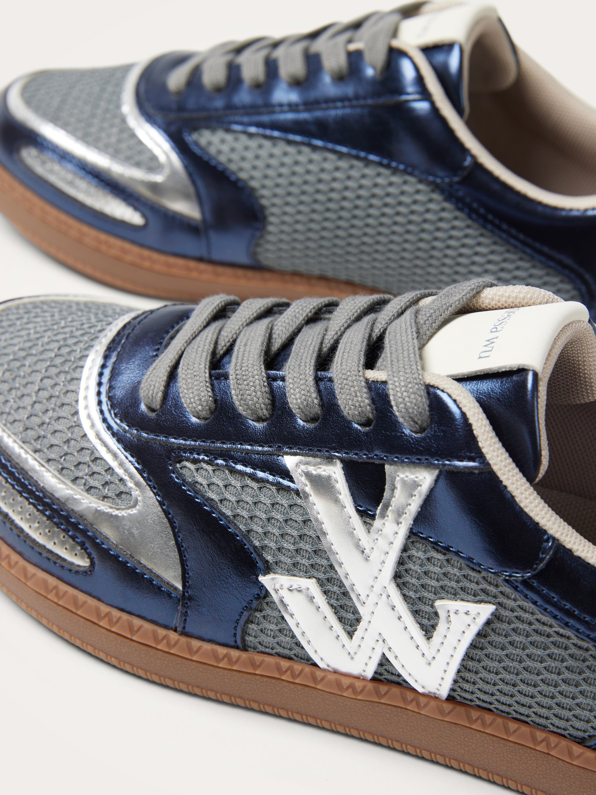 Sneakers with monogram on retro sole VANESSA WU Blue