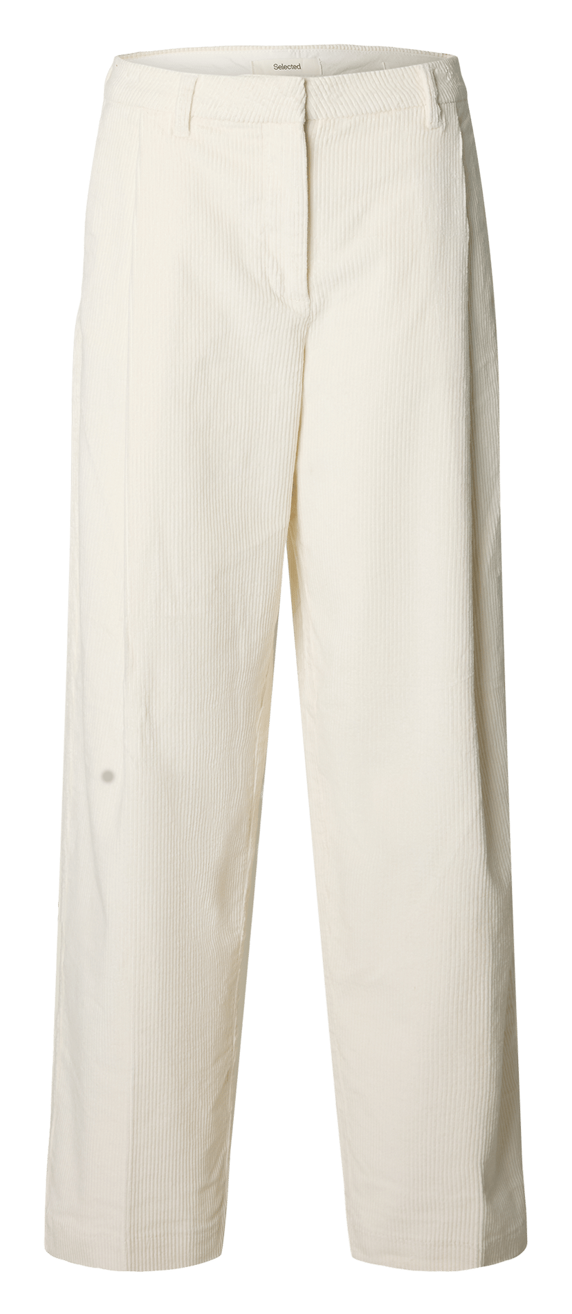 Straight-leg organic cotton-blend pants  Egret