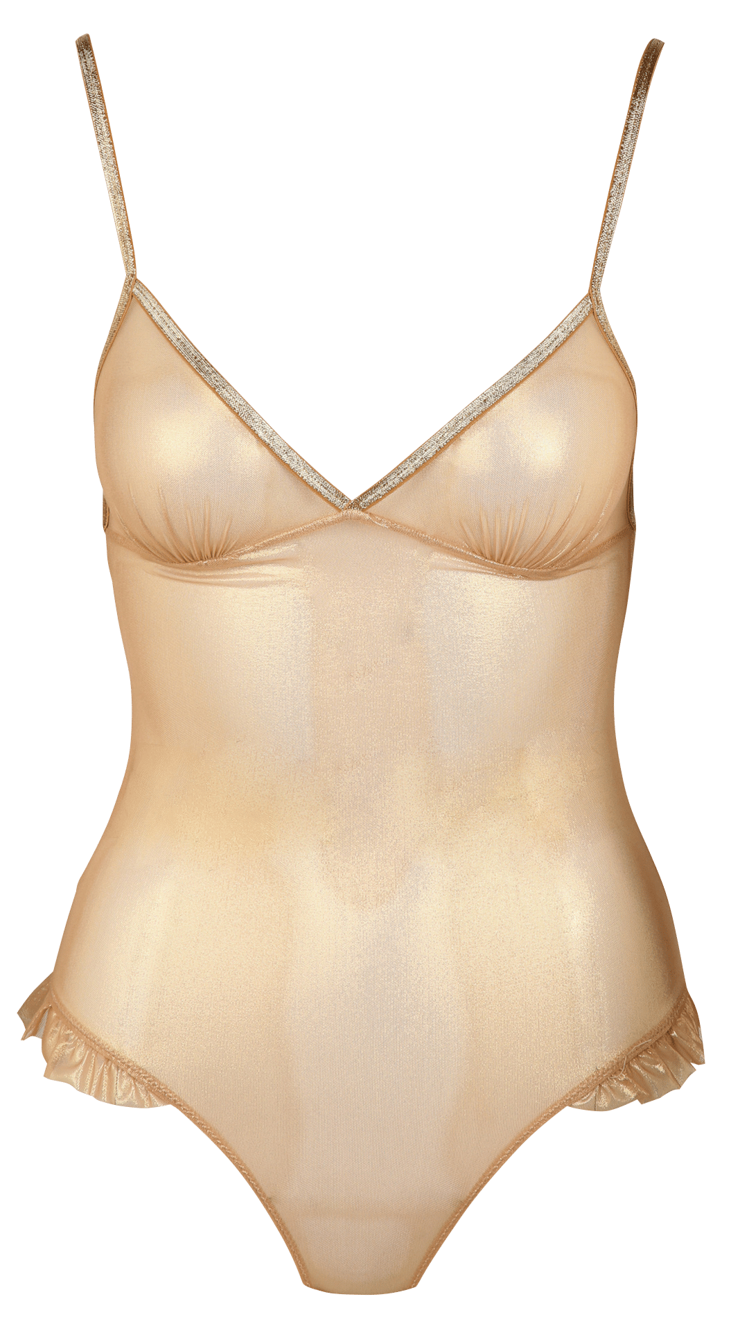 Body échancré transparent LA NOUVELLE Doré