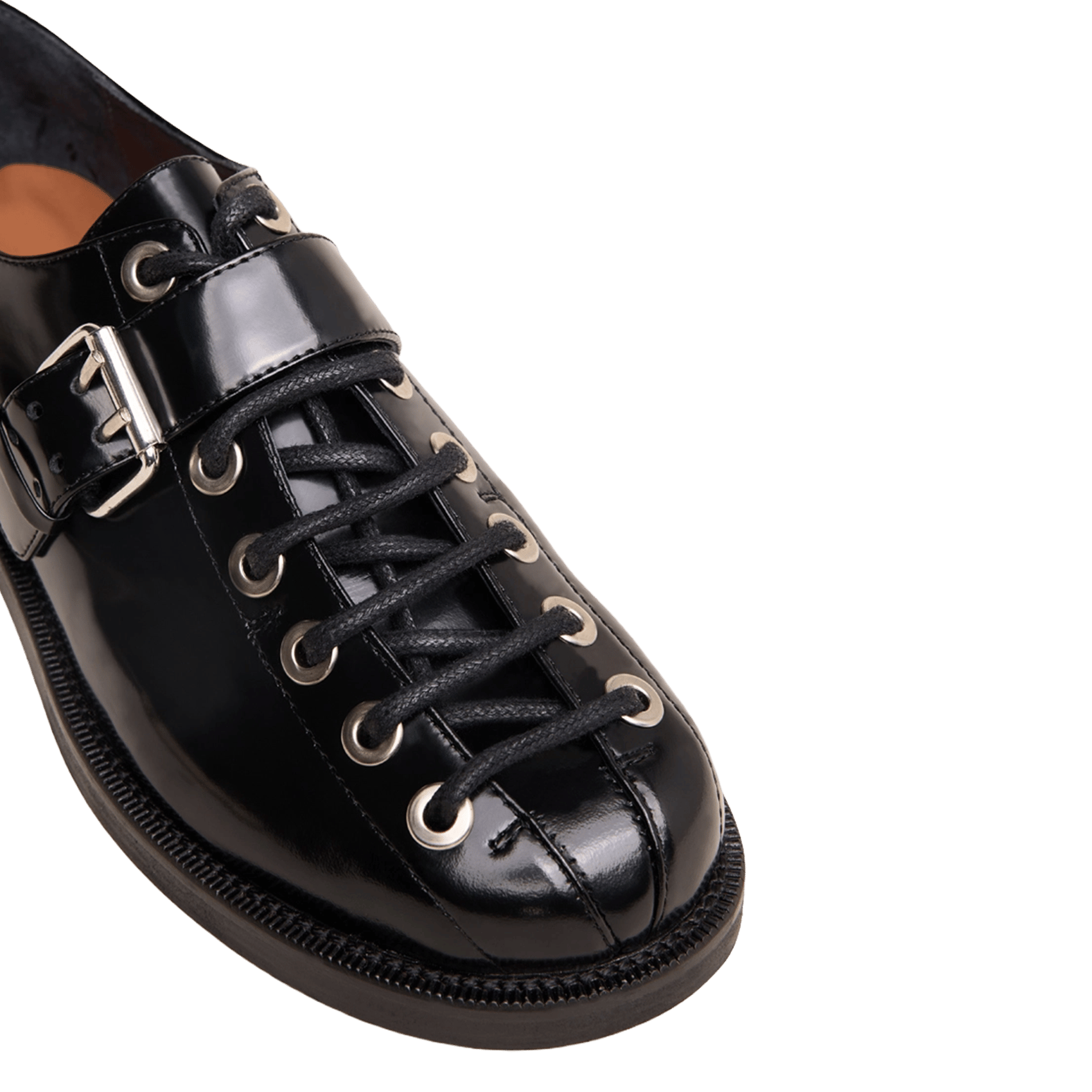 Botines de piel con cordones JONAK Negro