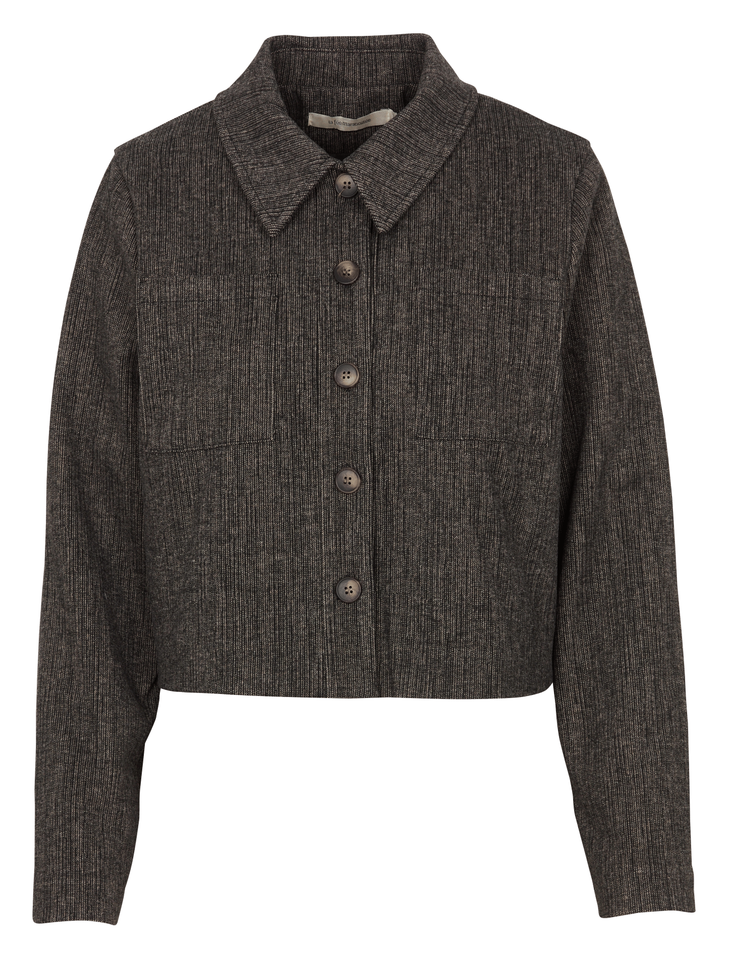 Short velvet effect jacket LA FEE MARABOUTEE Brown