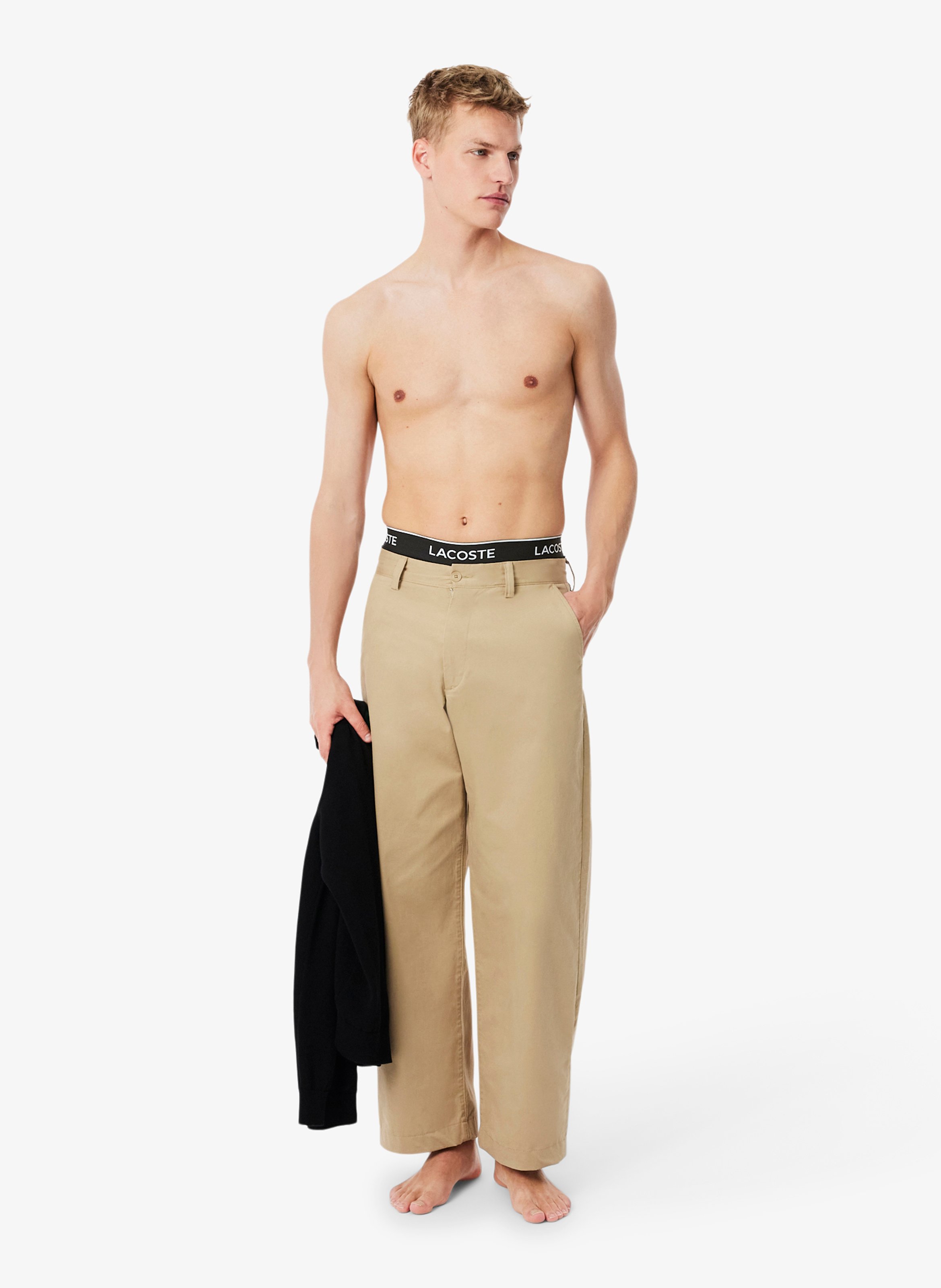 Pack of 3 cotton-blend trunks LACOSTE Black