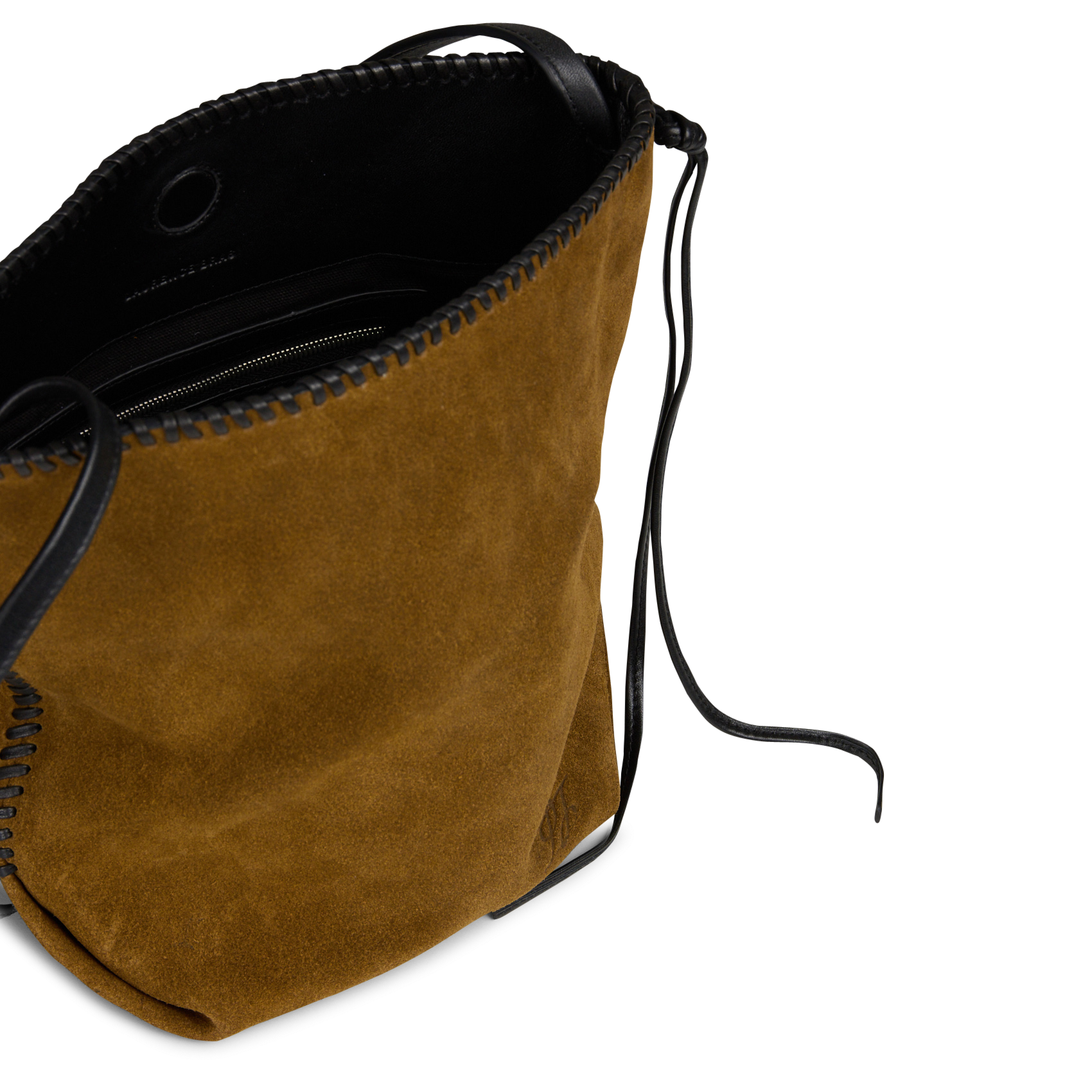 Sac besace en cuir LAURENCE BRAS Kaki
