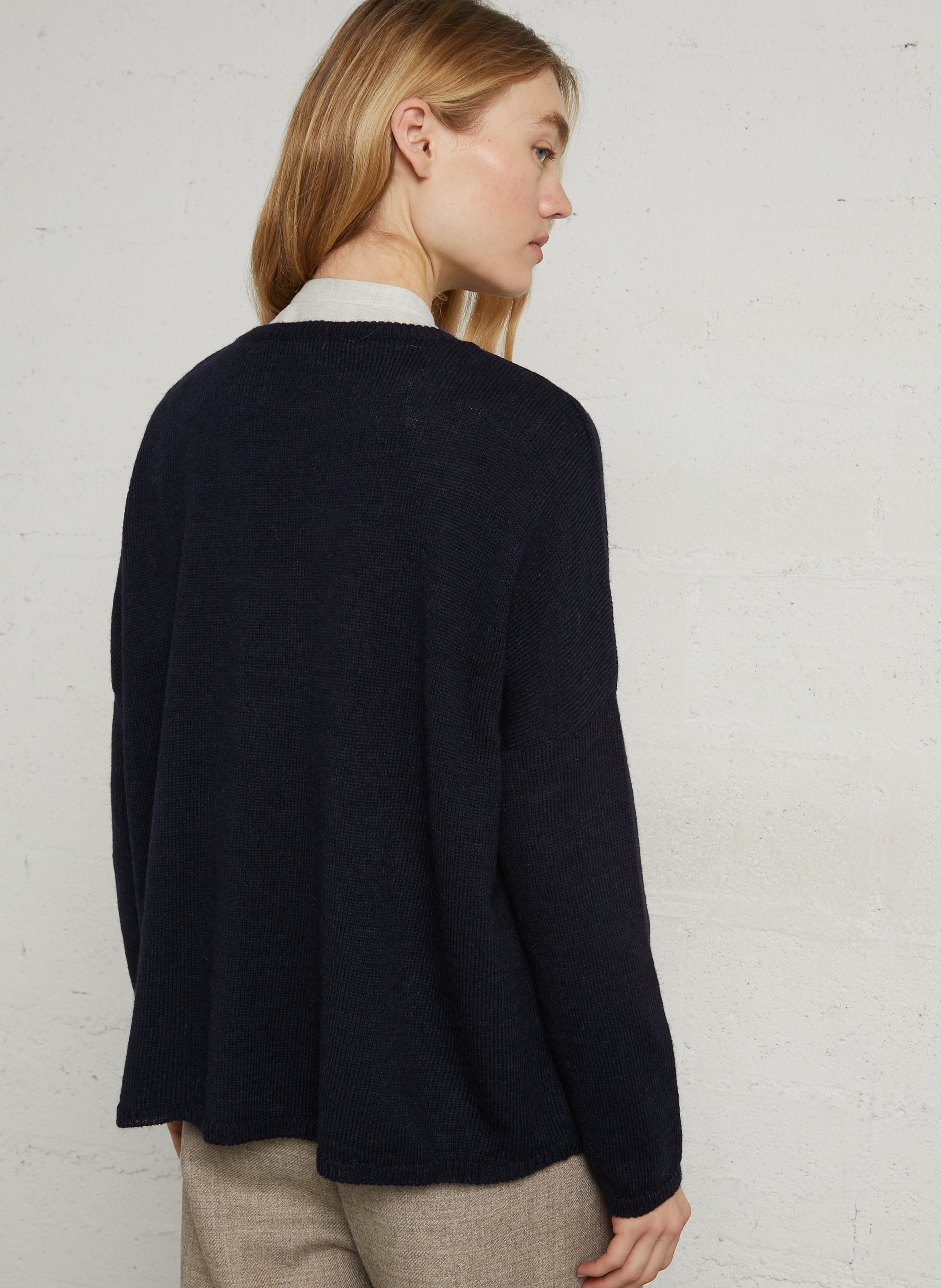 Round-neck wool-blend sweater MASSCOB Blue