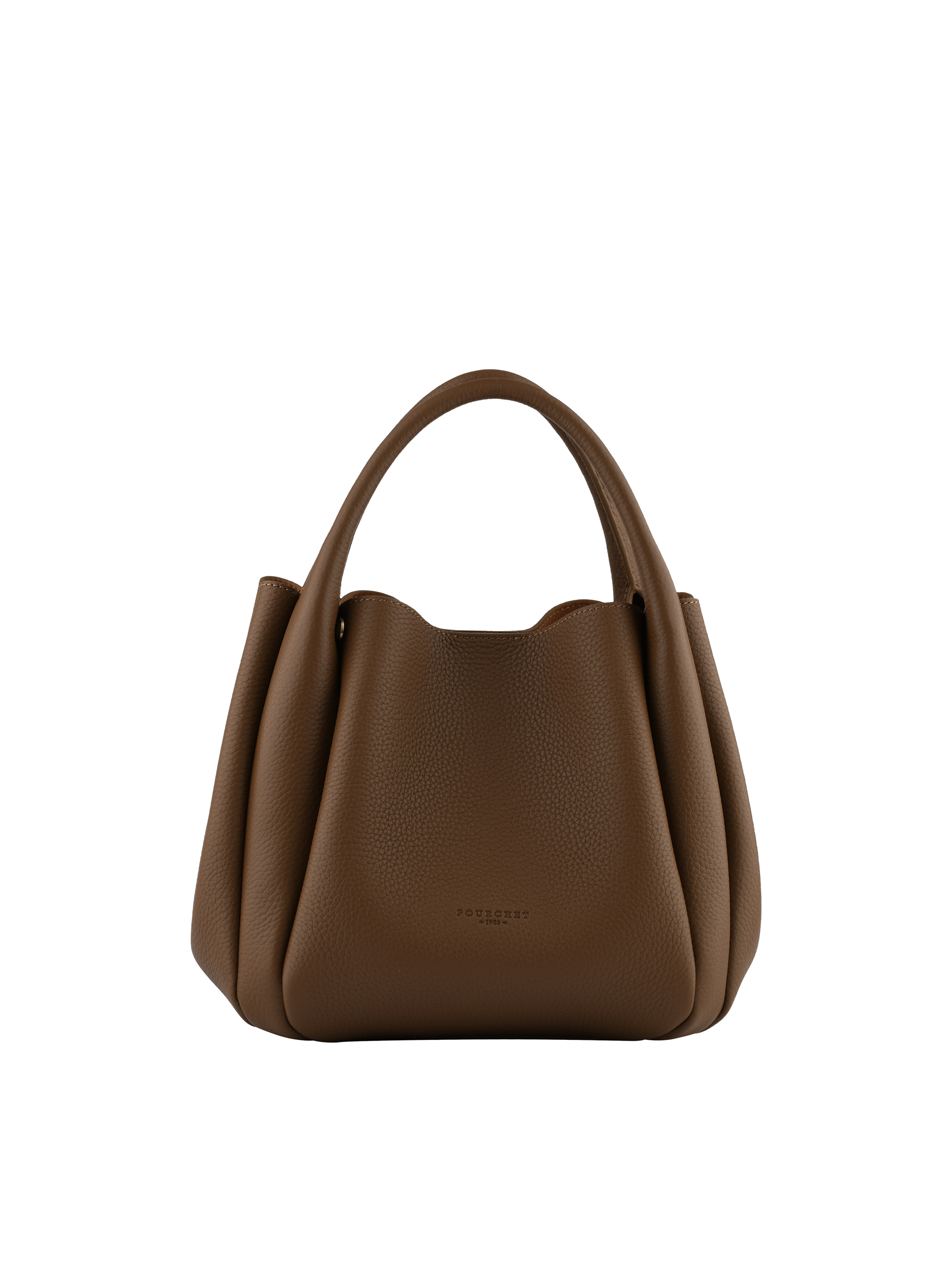 Calfskin leather handbag POURCHET