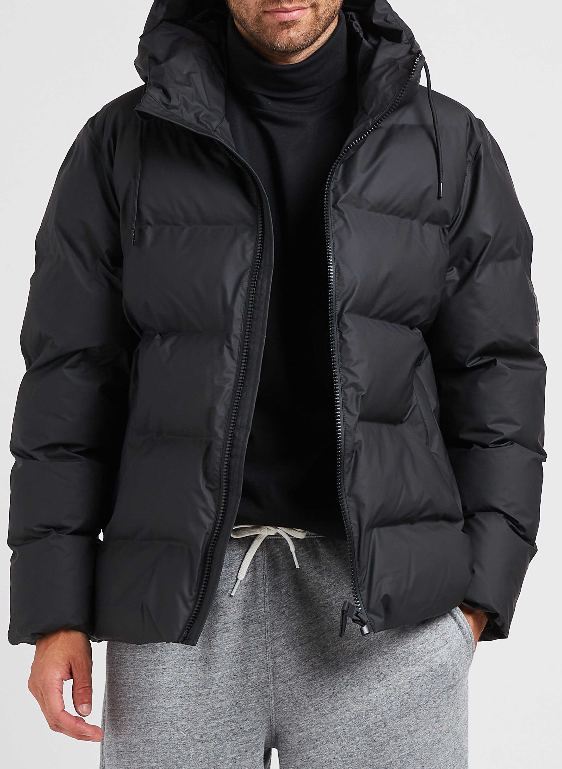 Steppjacke mit Stehkragen und Kapuze RAINS