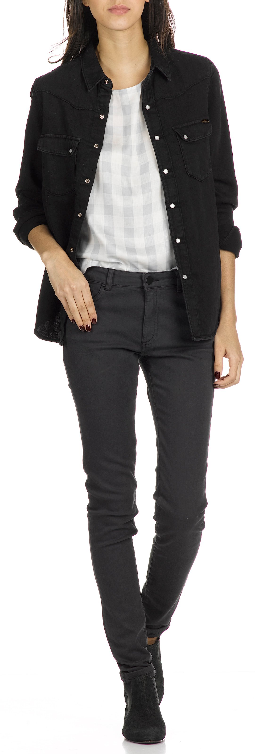 Cotton shirt with classic collar ACQUAVERDE Black