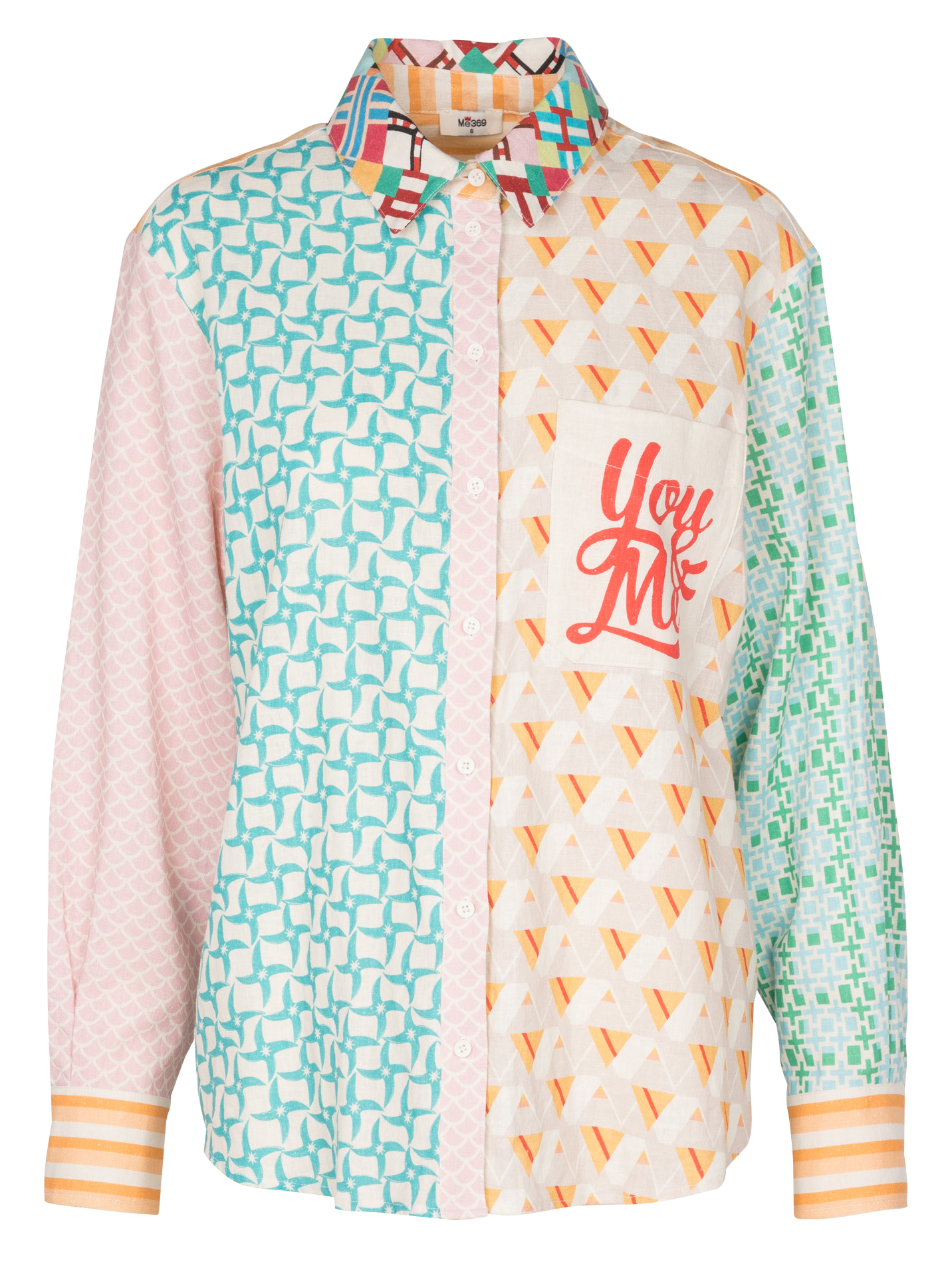 Chemise col classique à imprimés en lin mélangé SACK S Multicolore