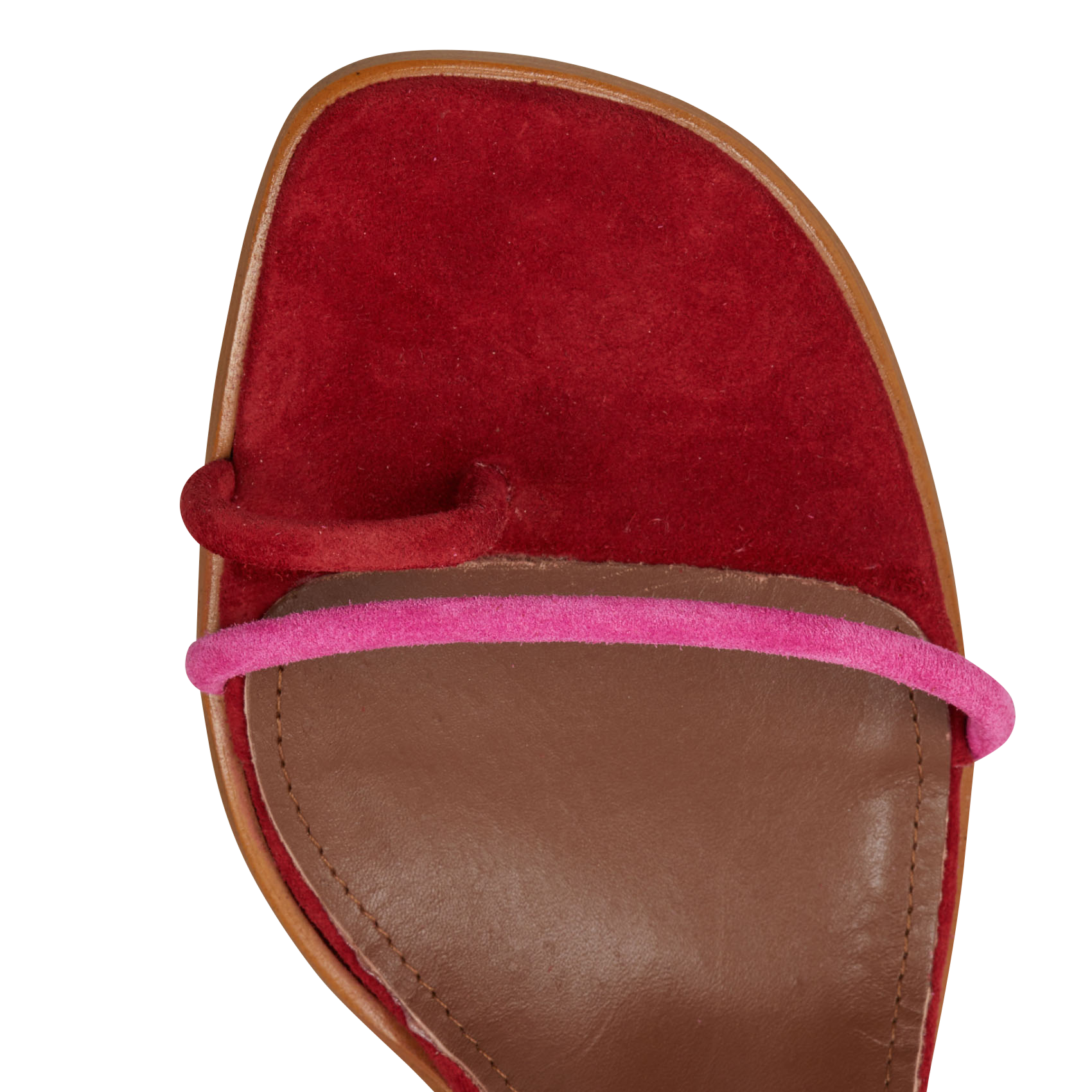 High two-color suede sandals ALOHAS Red