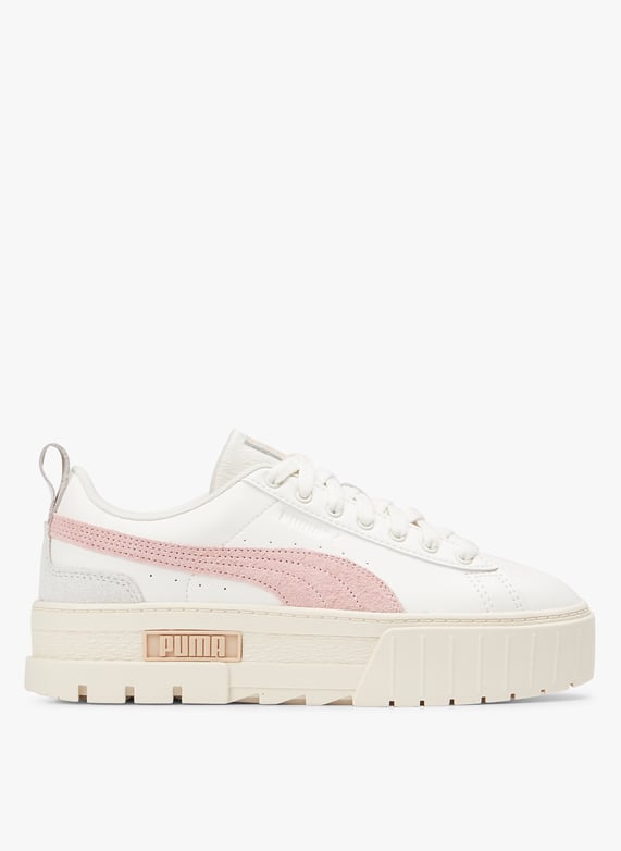 Baskets basses compensées en cuir Mayze thrifted w Rose Puma