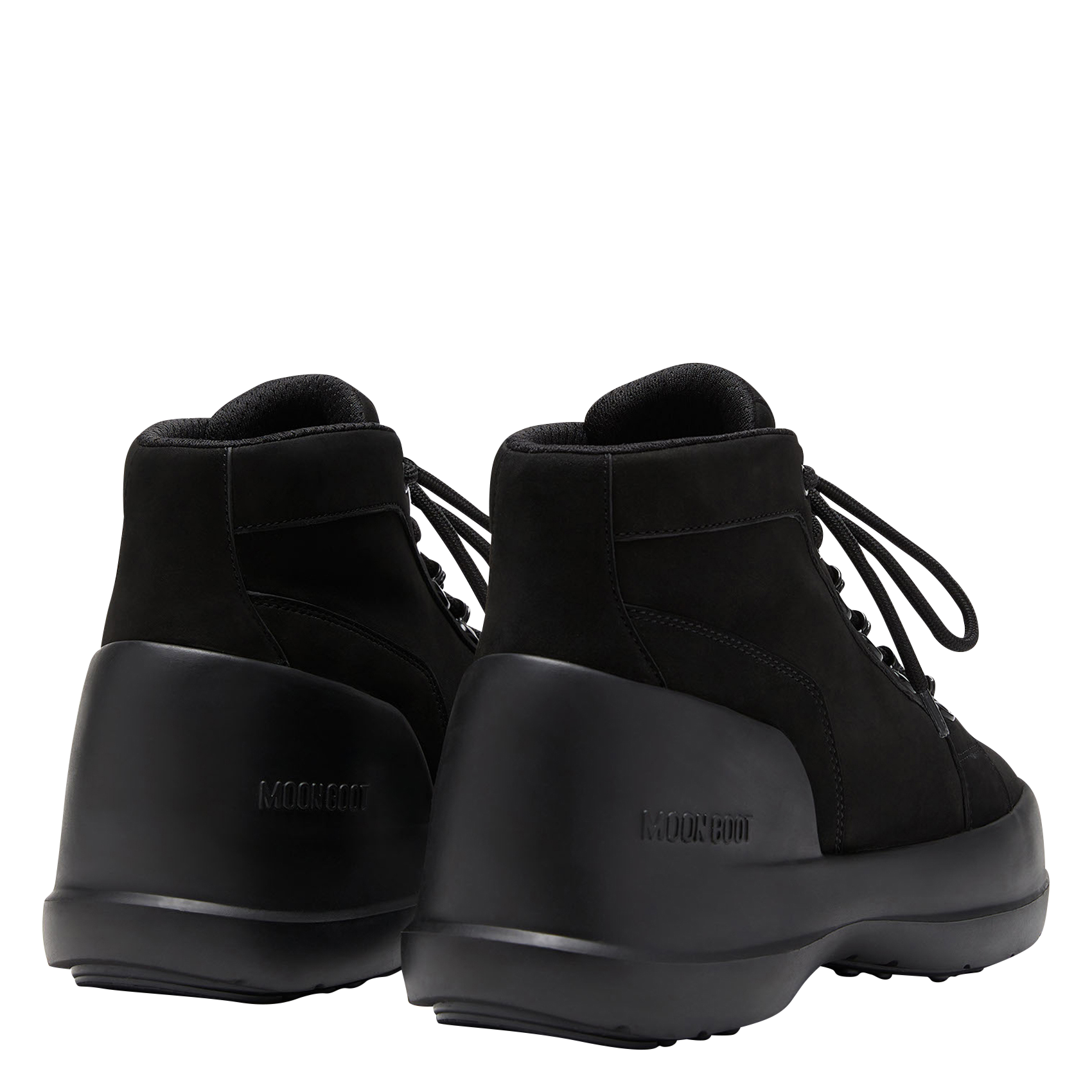 Boots à lacets en cuir velours MOON BOOT Noir