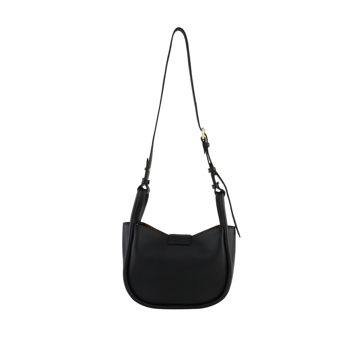 Leather clutch bag POURCHET Black