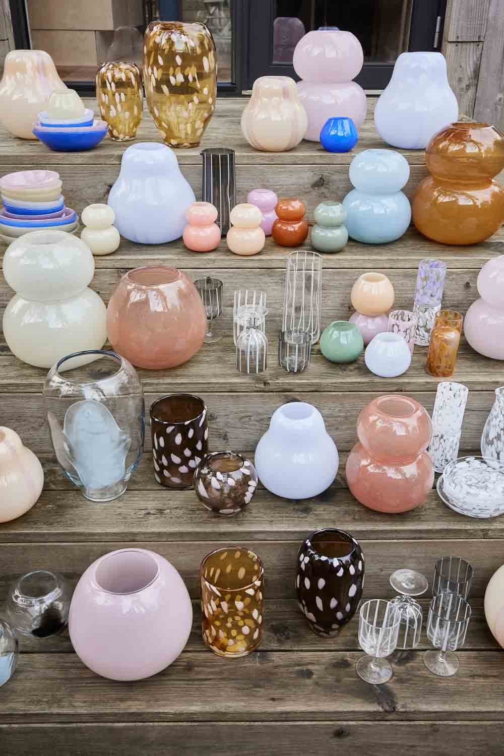 Glass vase OYOY LIVING DESIGN Blue