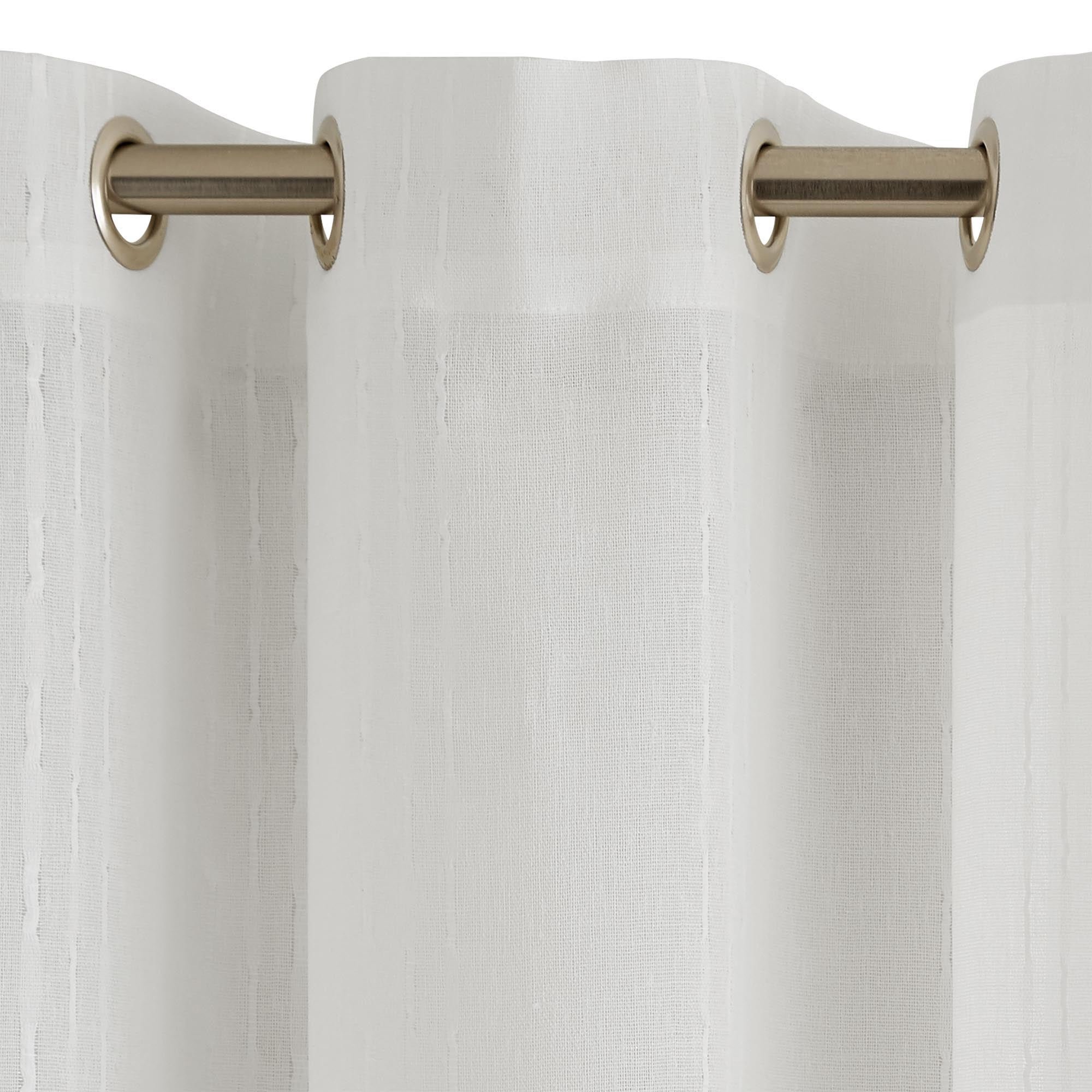 MYKONOS - Net curtain with eyelets MADURA White