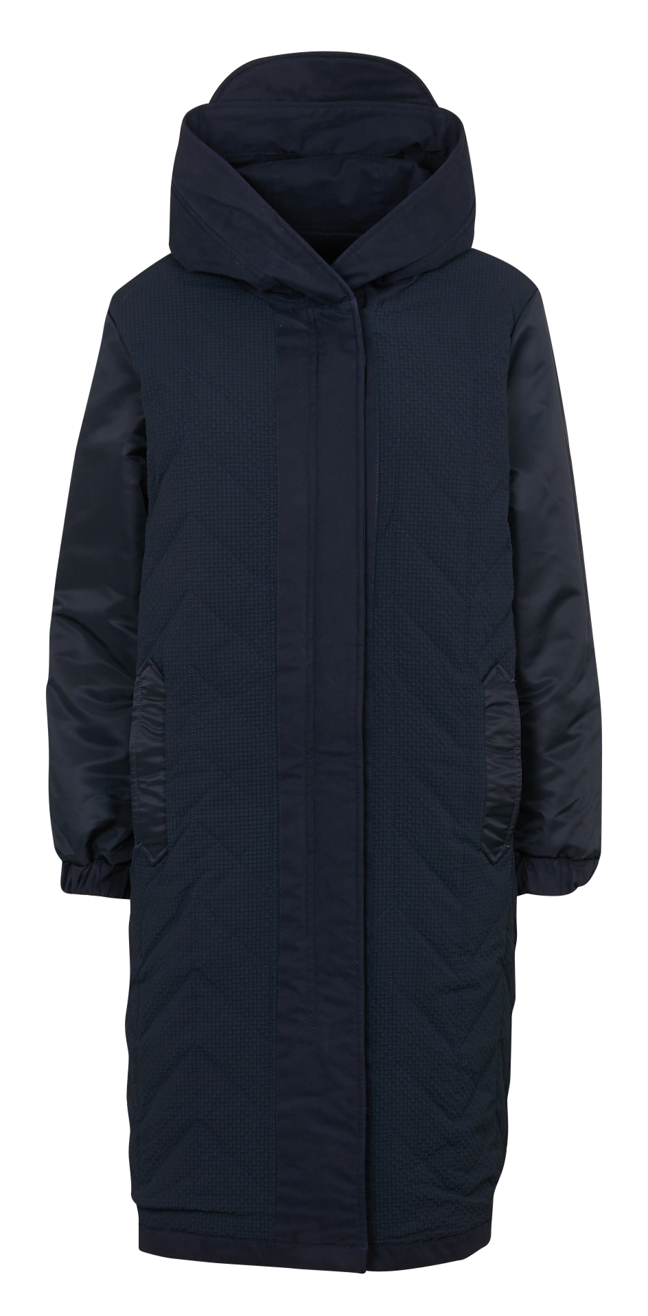 High-neck cotton-blend parka ONE STEP Blue