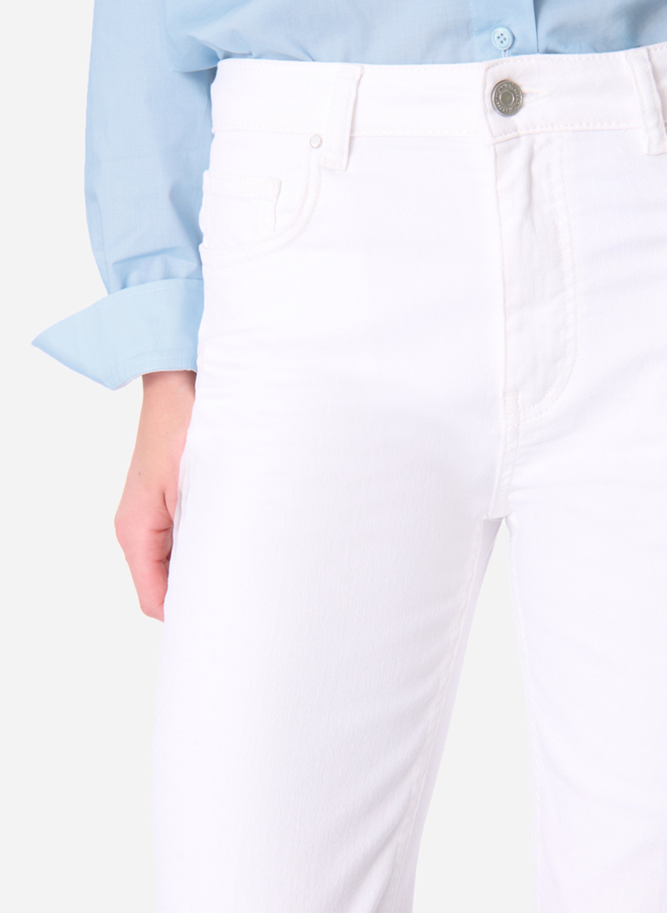 Jean flare en coton mélangé VANESSA BRUNO Blanc