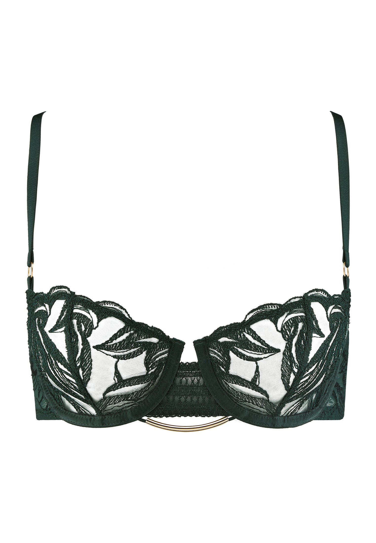Underwired demi-cup bra AUBADE Green