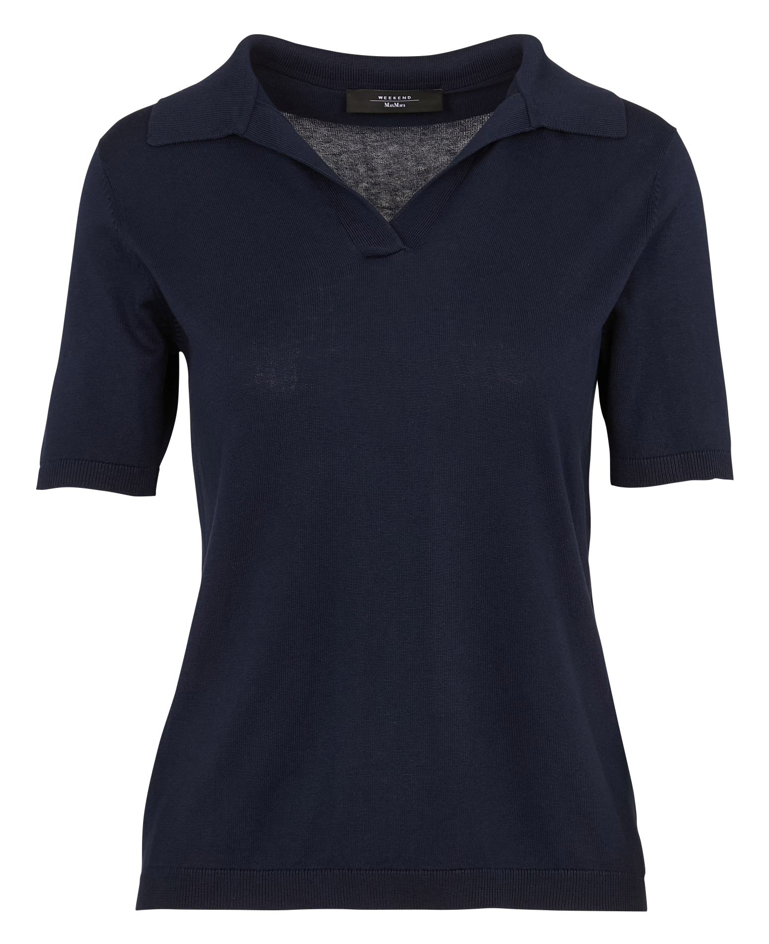 Straight silk blend polo MAX MARA WEEK END Blue