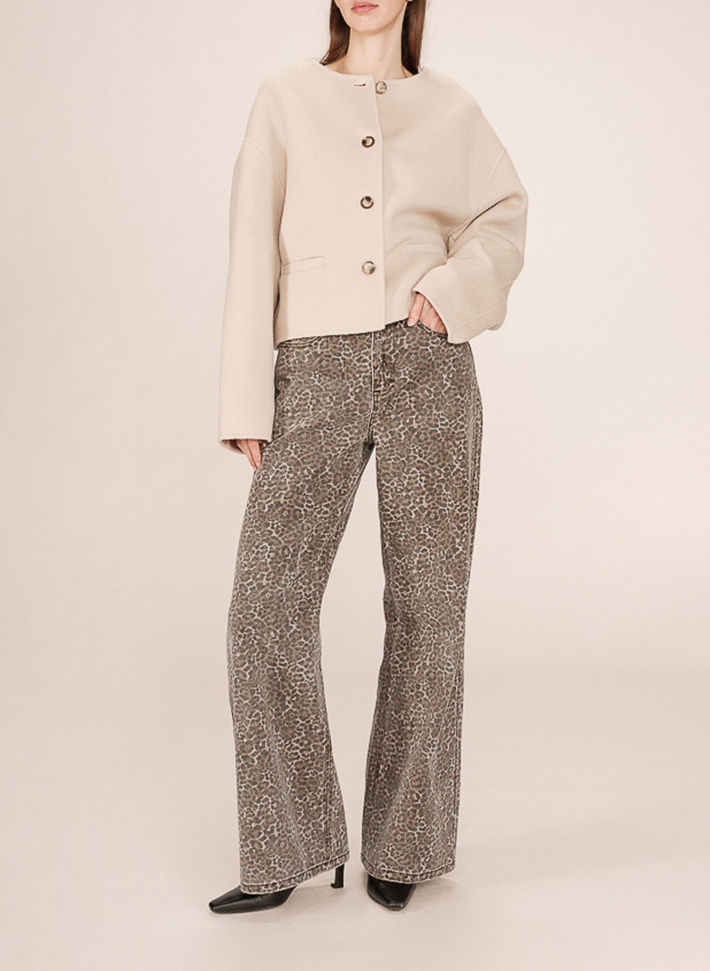 Vest met ronde hals - wolblend GRACE ET MILA