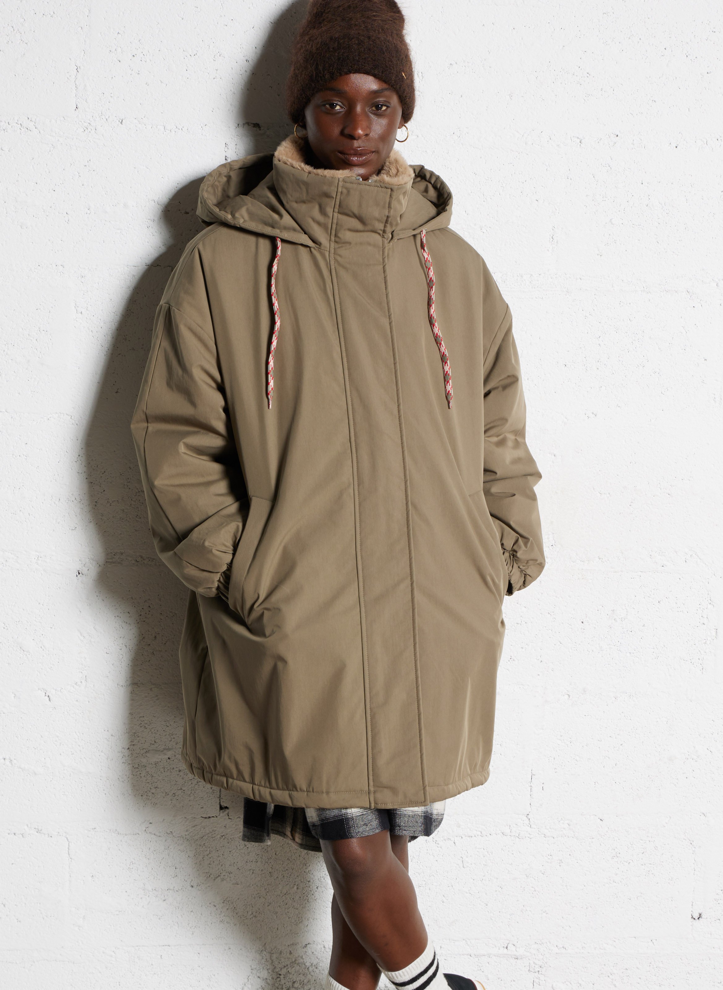 Oversized parka van gemengd katoen BELLEROSE Beige