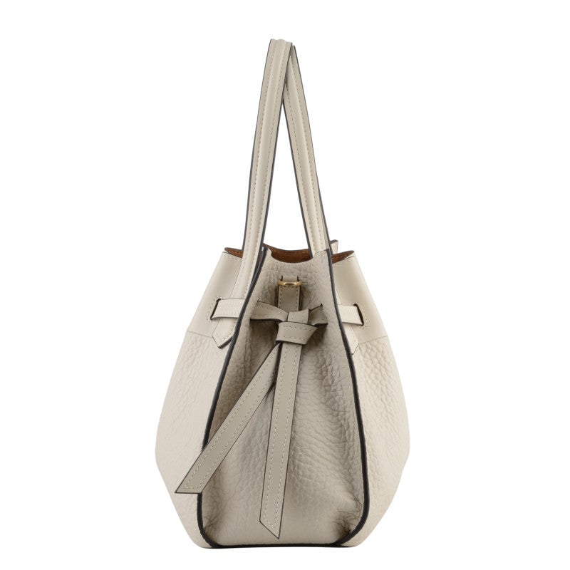 Handbag - cowhide leather POURCHET Beige