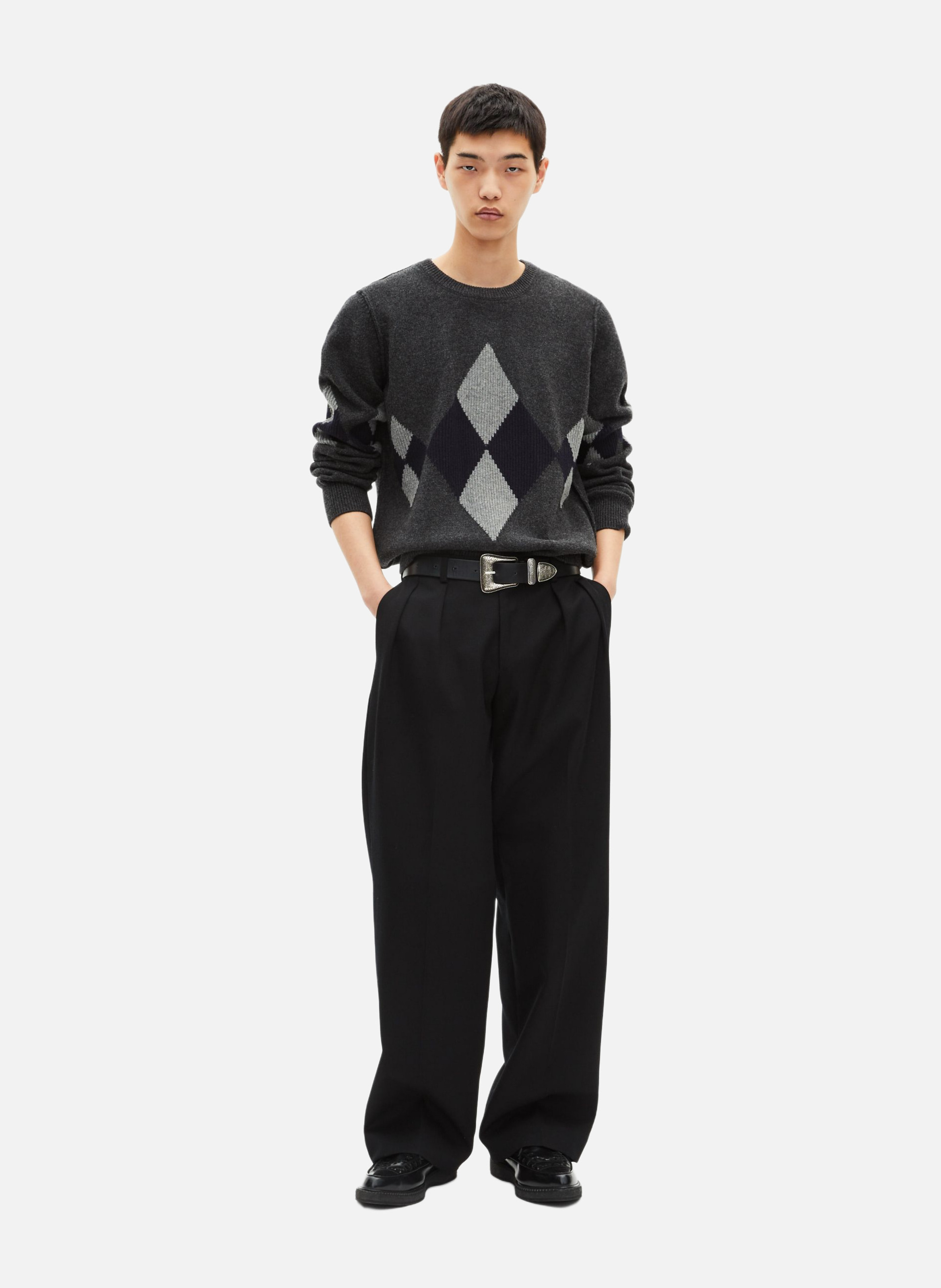 Diamond pattern sweater THE KOOPLES Grey