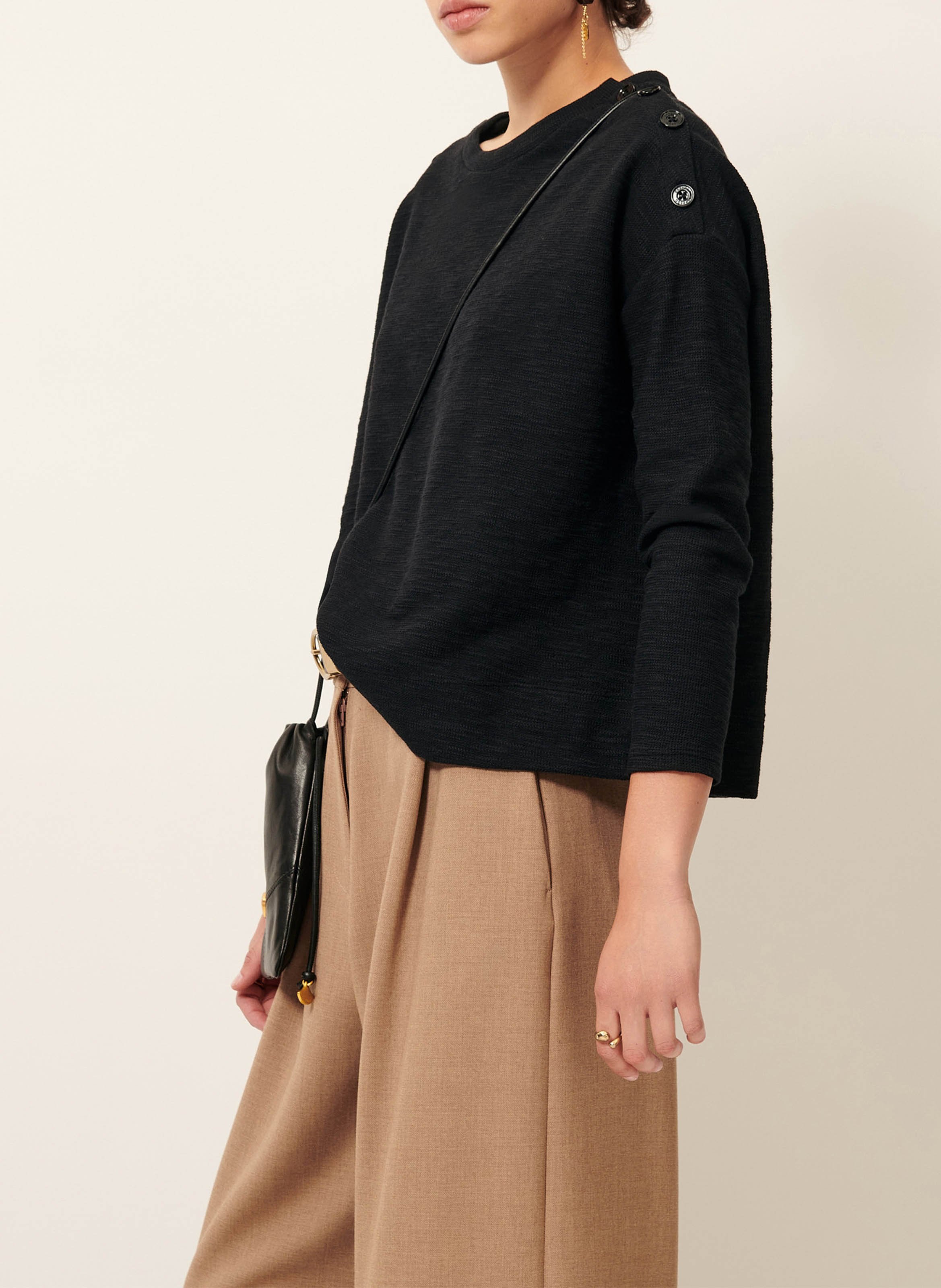 Pull col rond en coton mélangé SESSUN