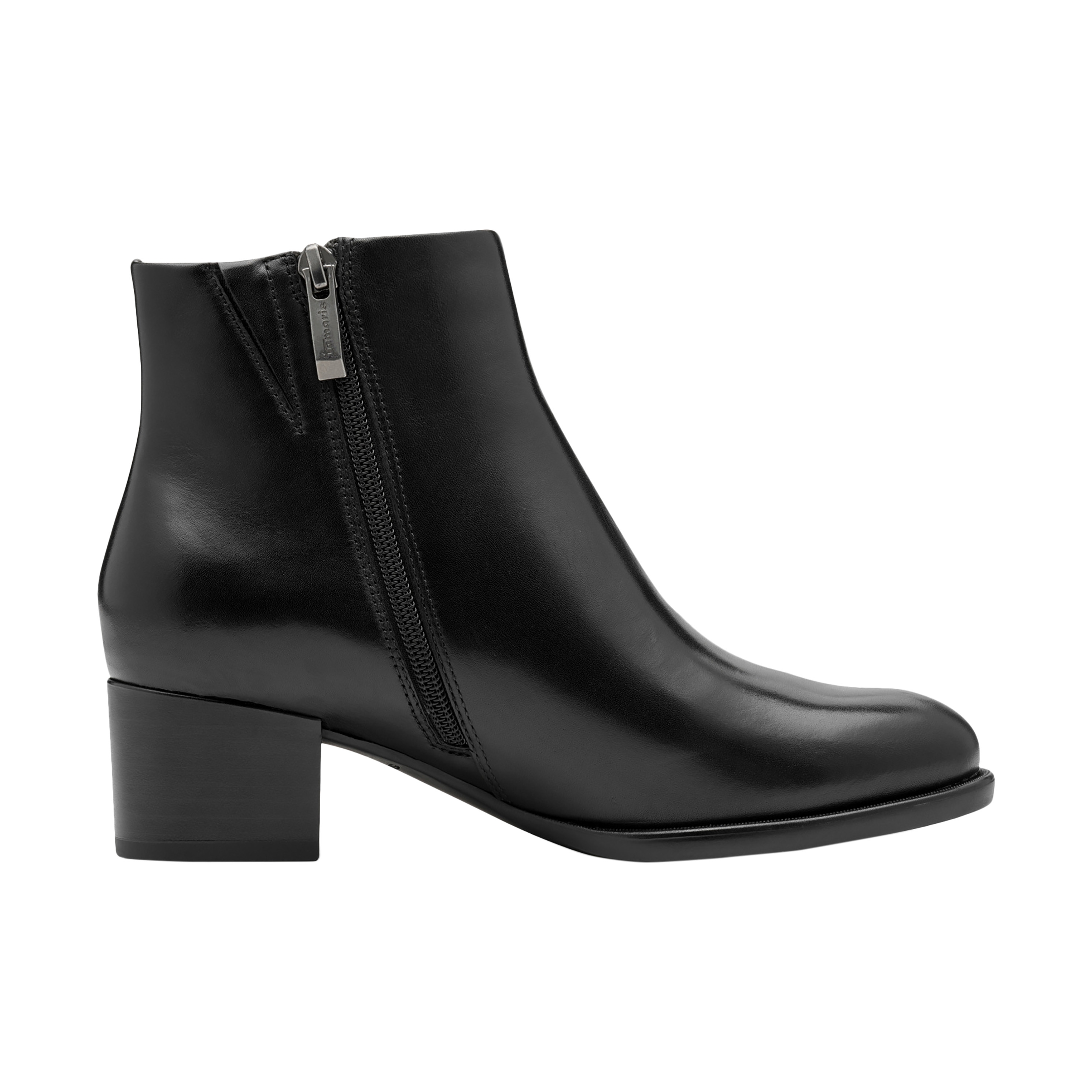 Leather heeled ankle boot TAMARIS