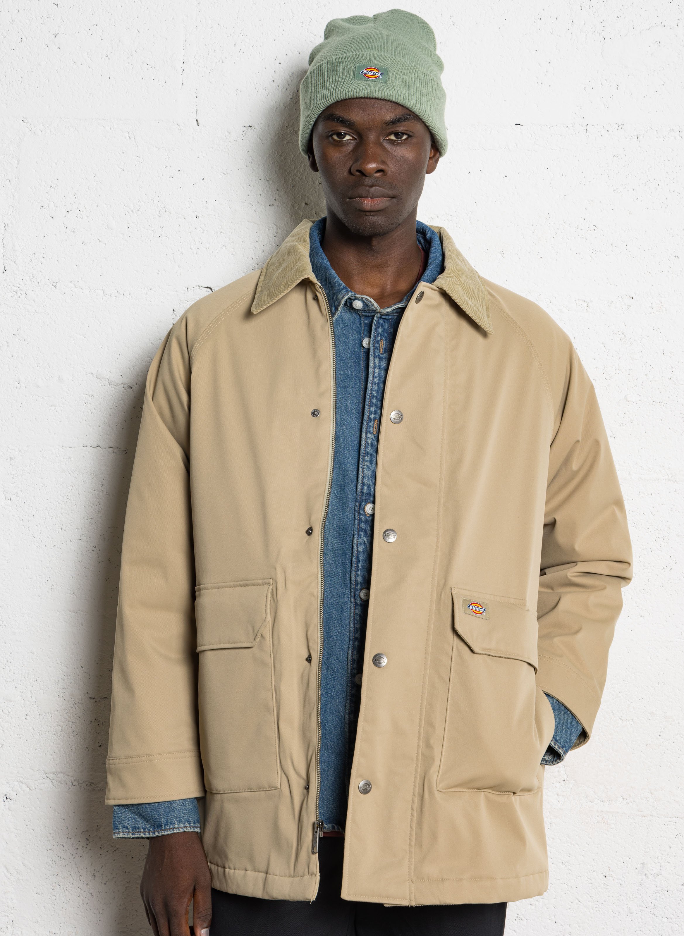 Parka mit großem einfarbigem Cordkragen DICKIES Beige