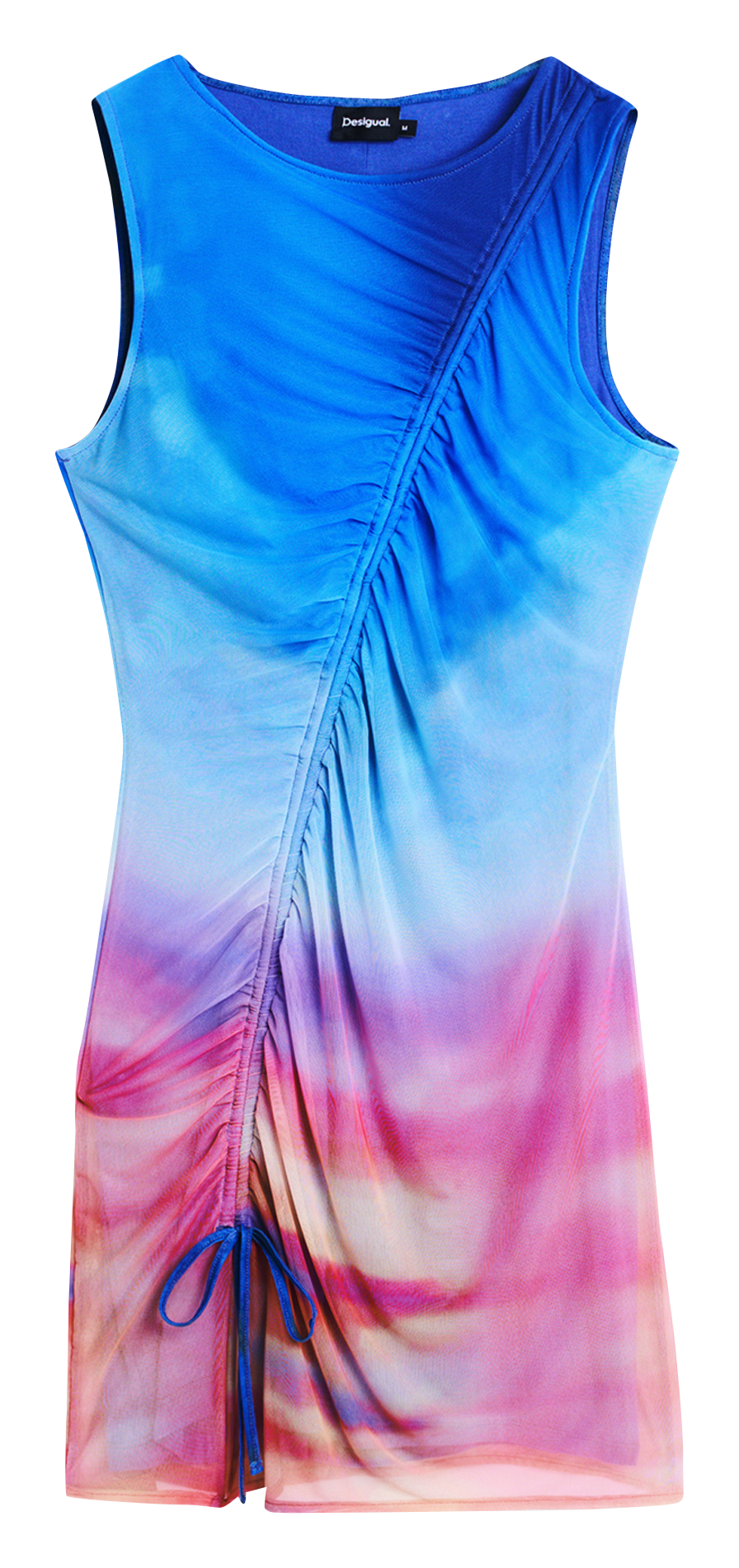 Fitted sleeveless short dress DESIGUAL Blue