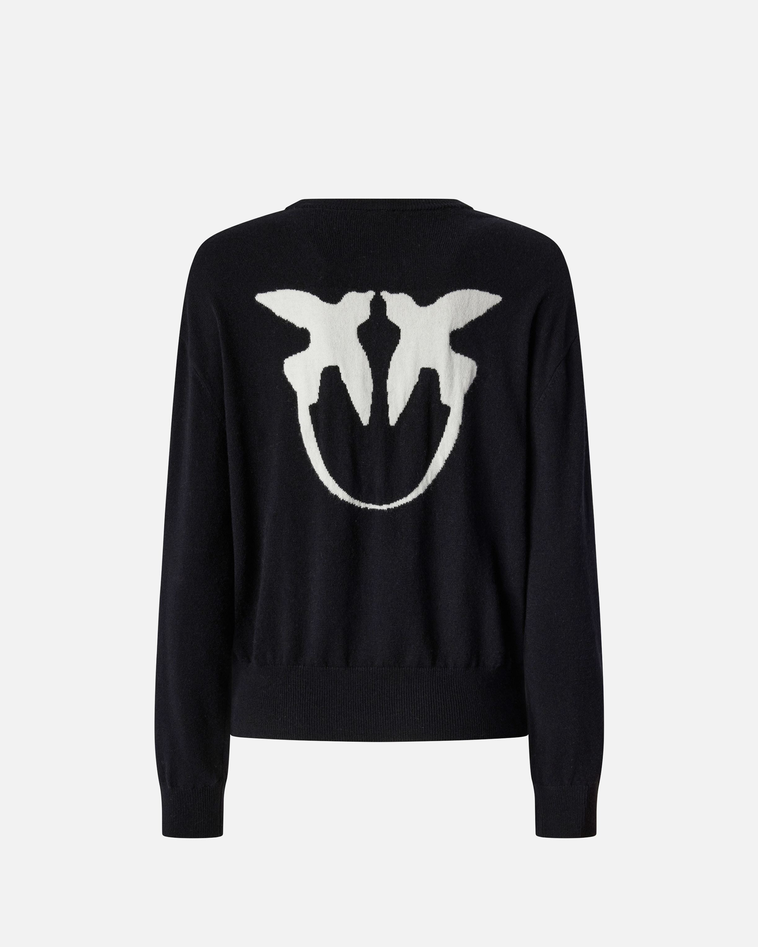 Sweater with maxi love birds logo PINKO Multicolored