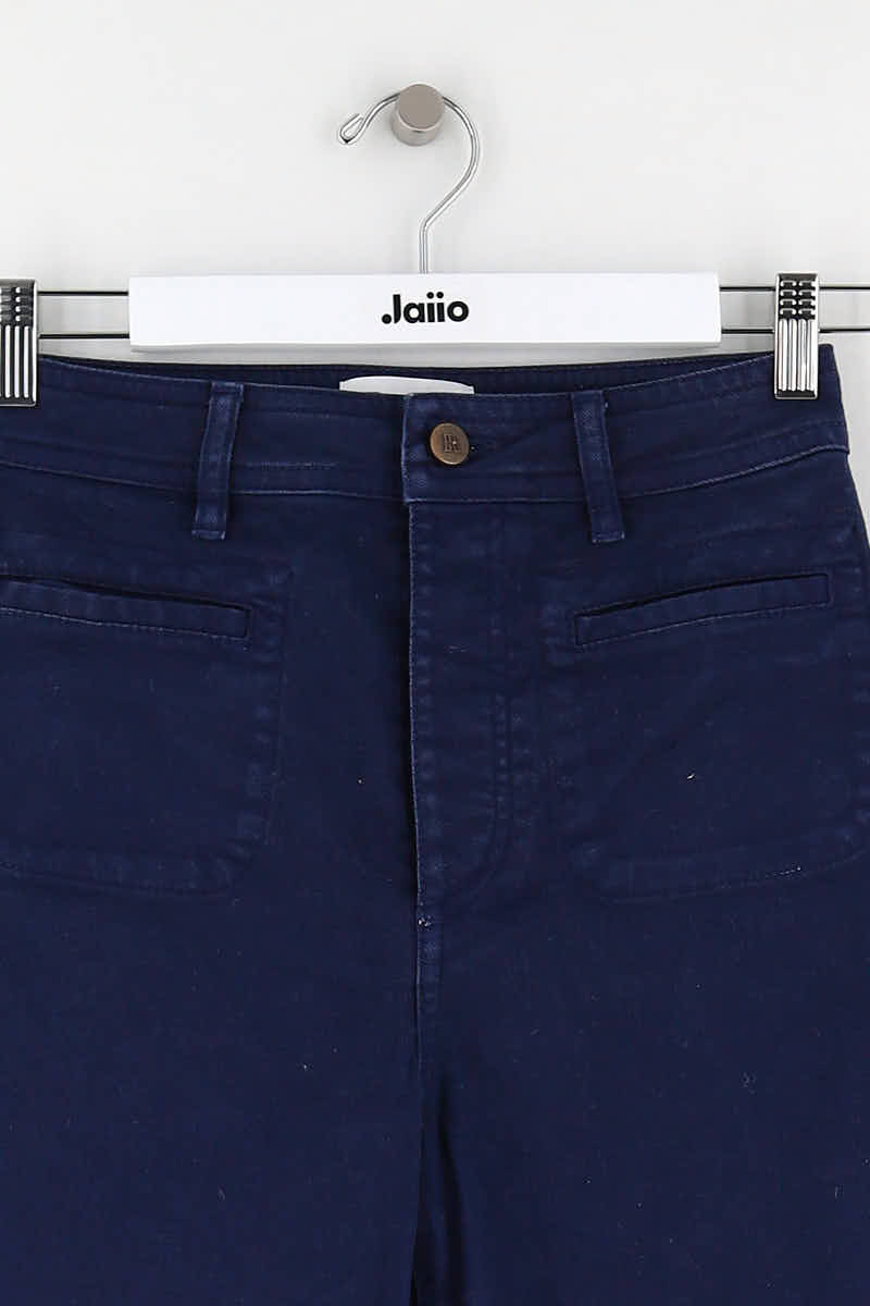 Straight cotton-blend pants ROUJE - Seconde Main Blue