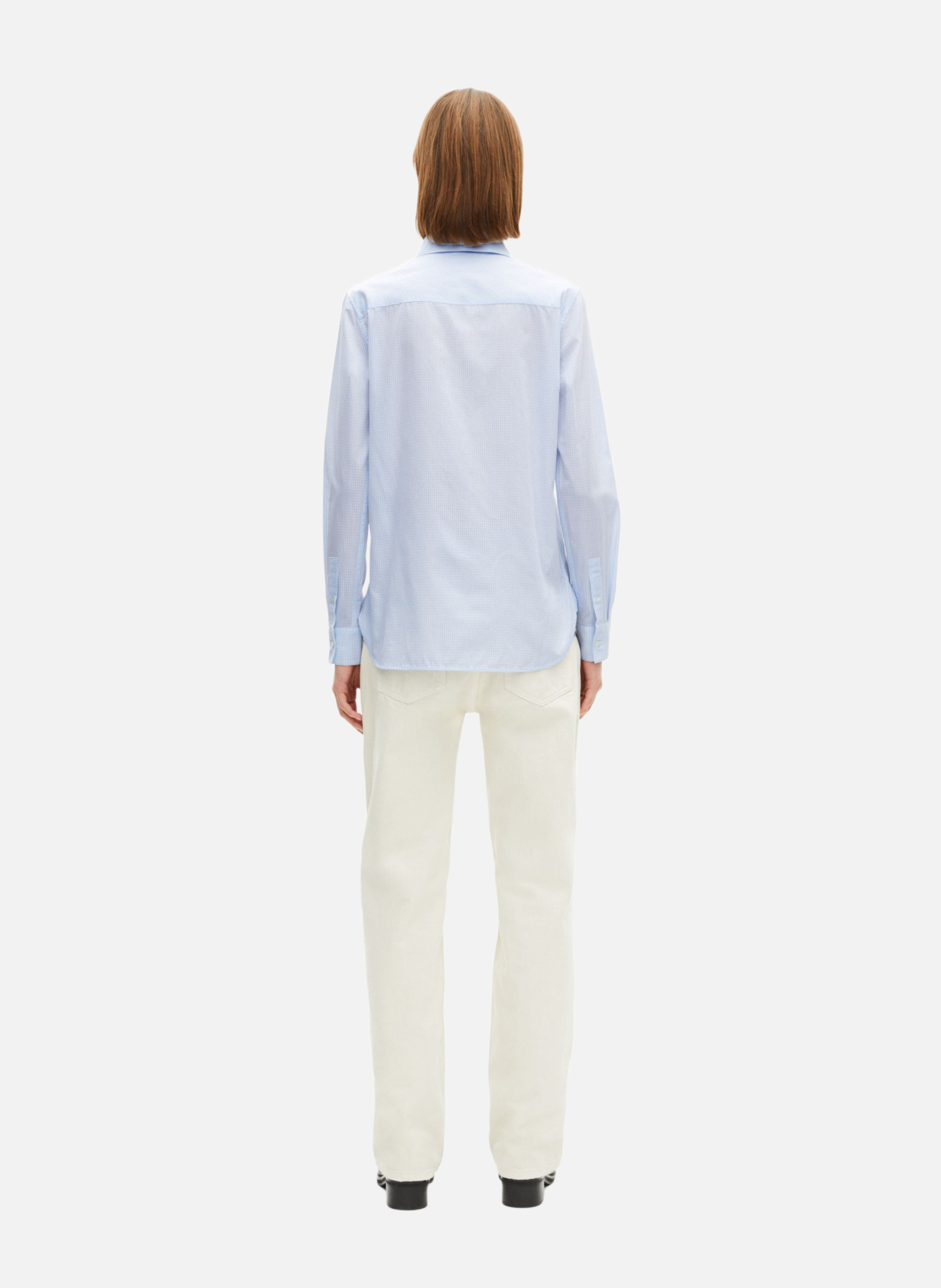 Shirt with micro checks THE KOOPLES Blue