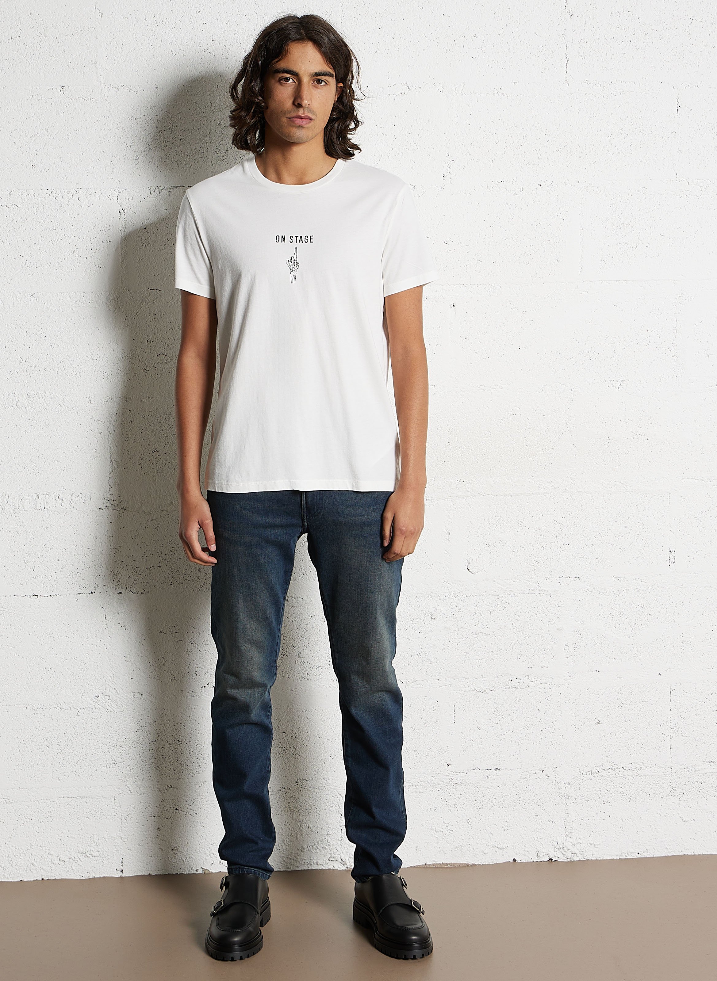 Gerade geschnittene Jeans aus Baumwoll-Mix IKKS Blau