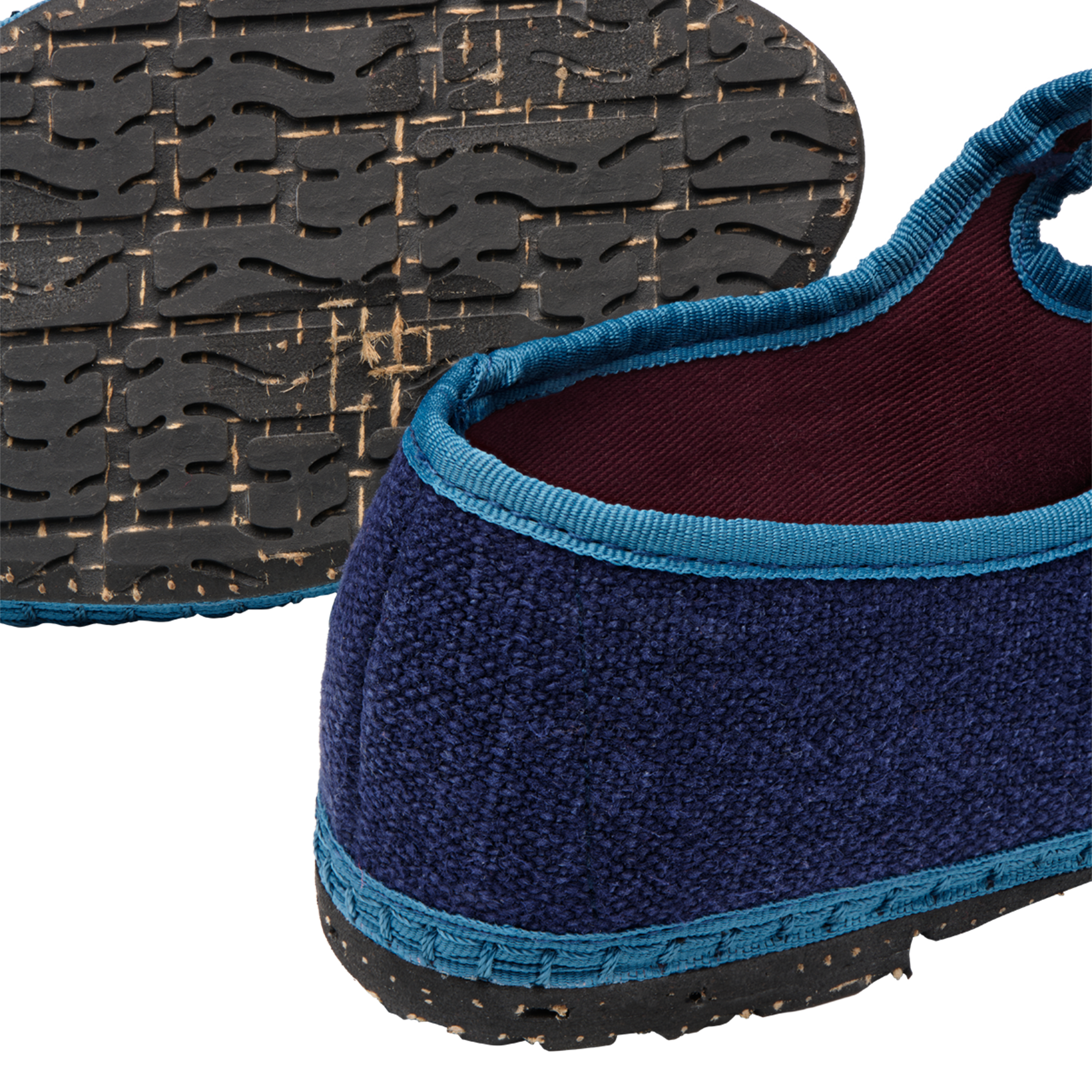 Cotton ballerina flats FLABELUS Blue