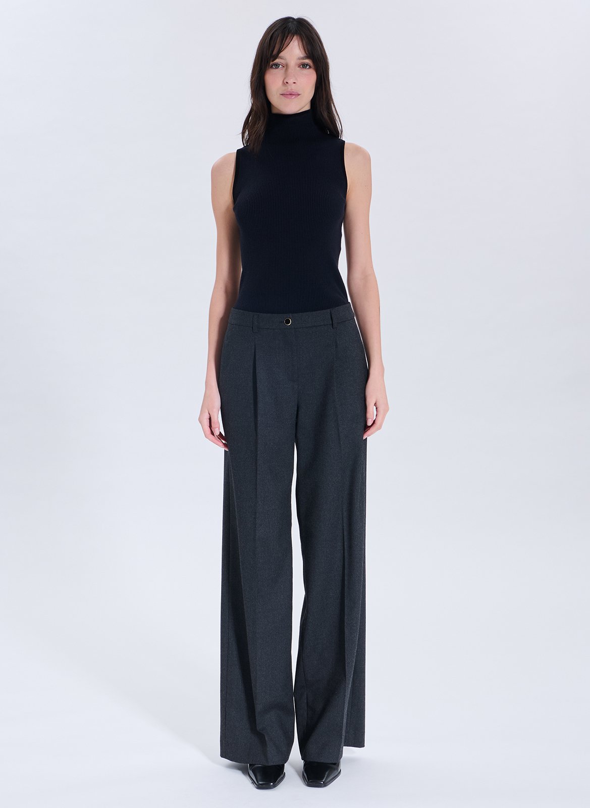 Pleated wool-blend pants ZAPA Grey