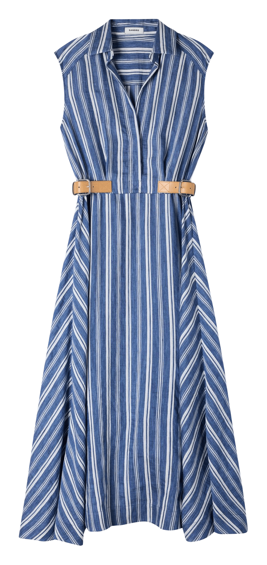 Robe longue cintrée SANDRO Bleu