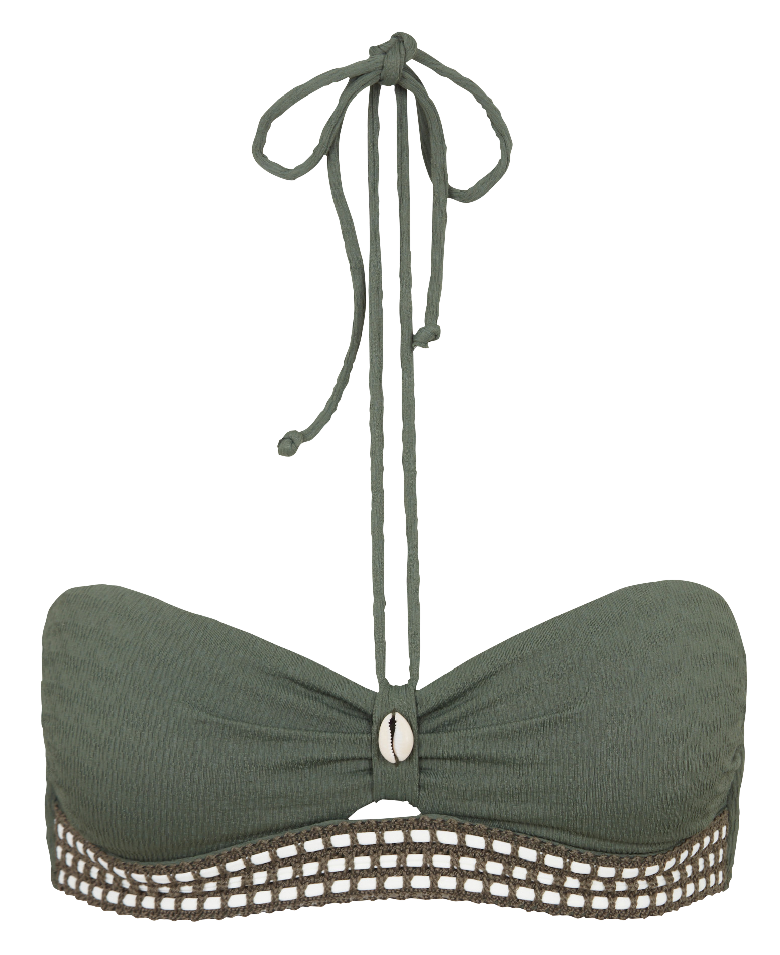 Bandeau uni tissé coquillage  BANANA MOON Kaki