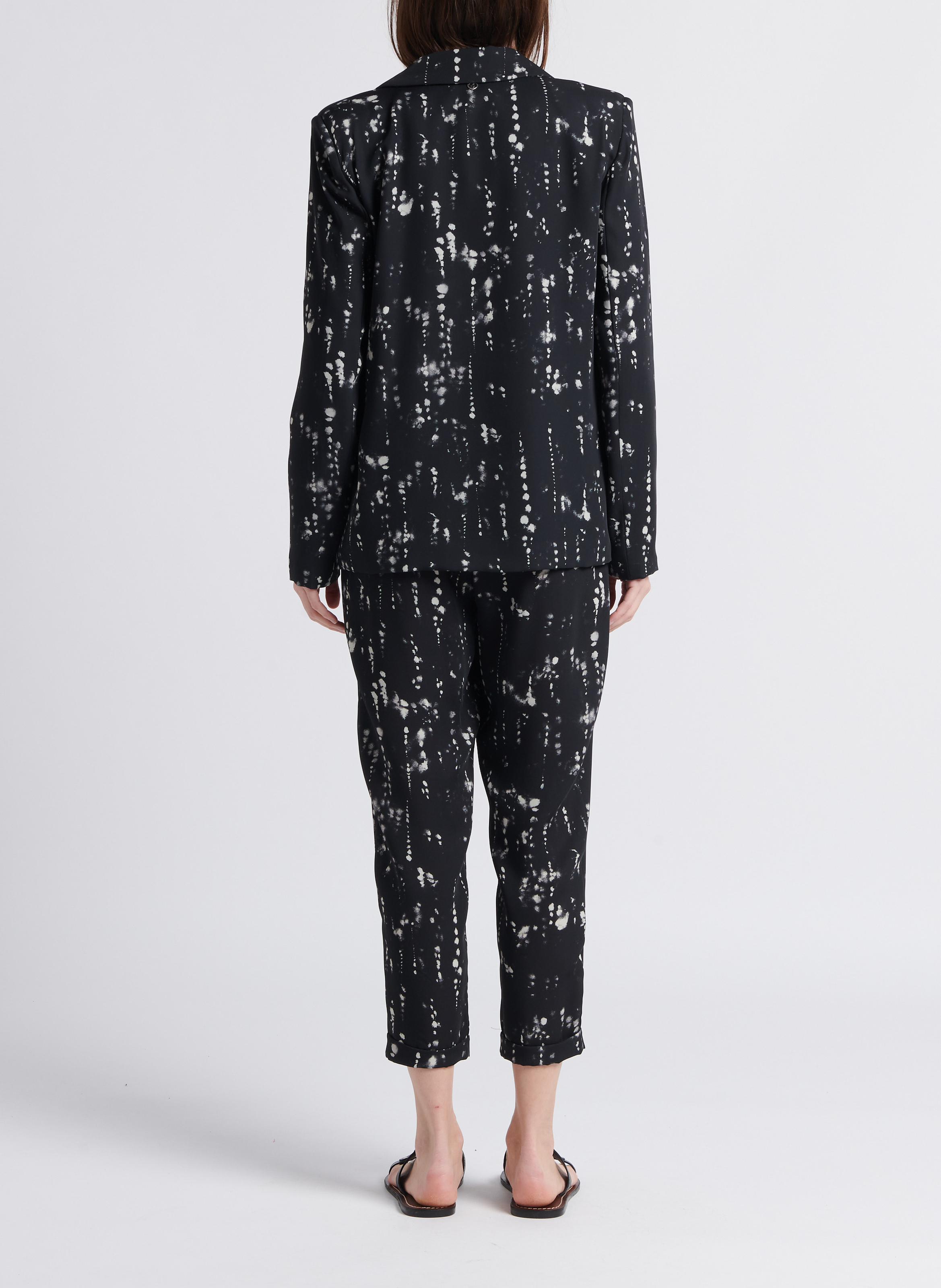 Pantalon 7/8ème taille haute avec ceinture PLEASE Noir