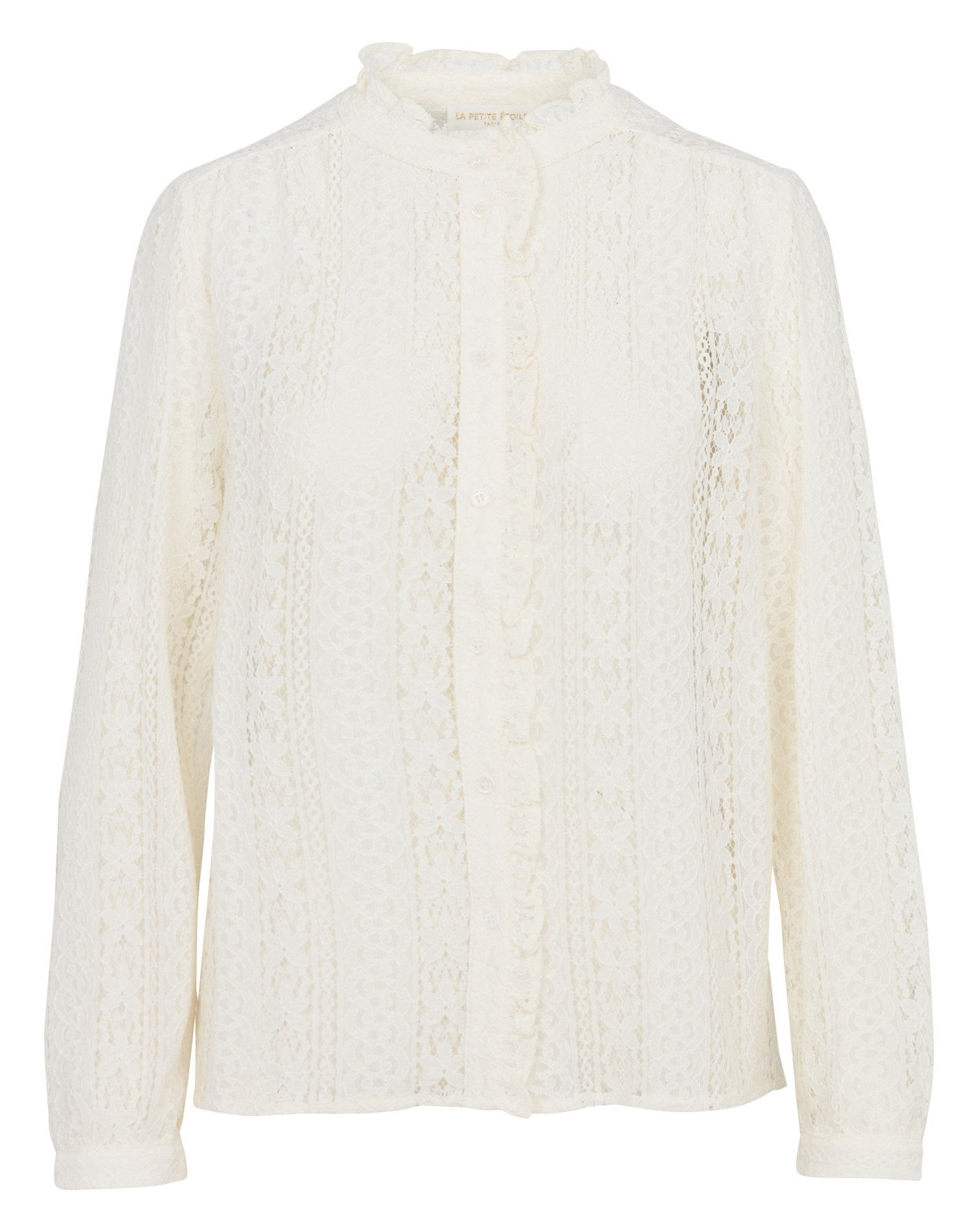 Chemise droite à dentelle LA PETITE ETOILE Beige