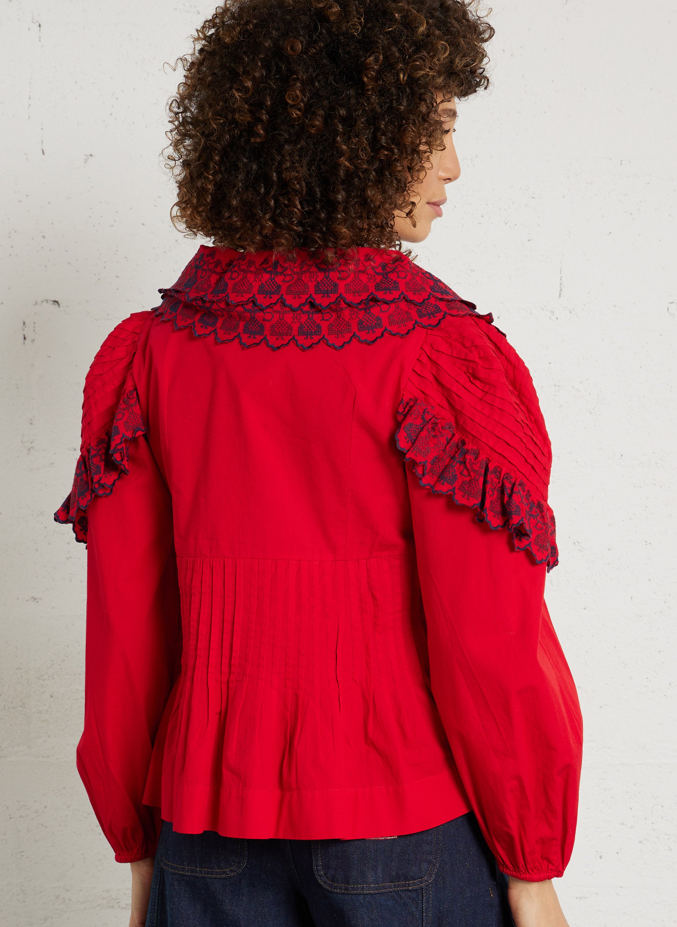 Gerade geschnittenes Hemd aus Bio-Baumwolle DAMSON MADDER Rot